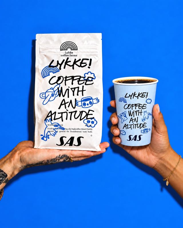 SAS and Lykke Coffee Farms partnership, with coffee served onboard and in lounges from February 2027