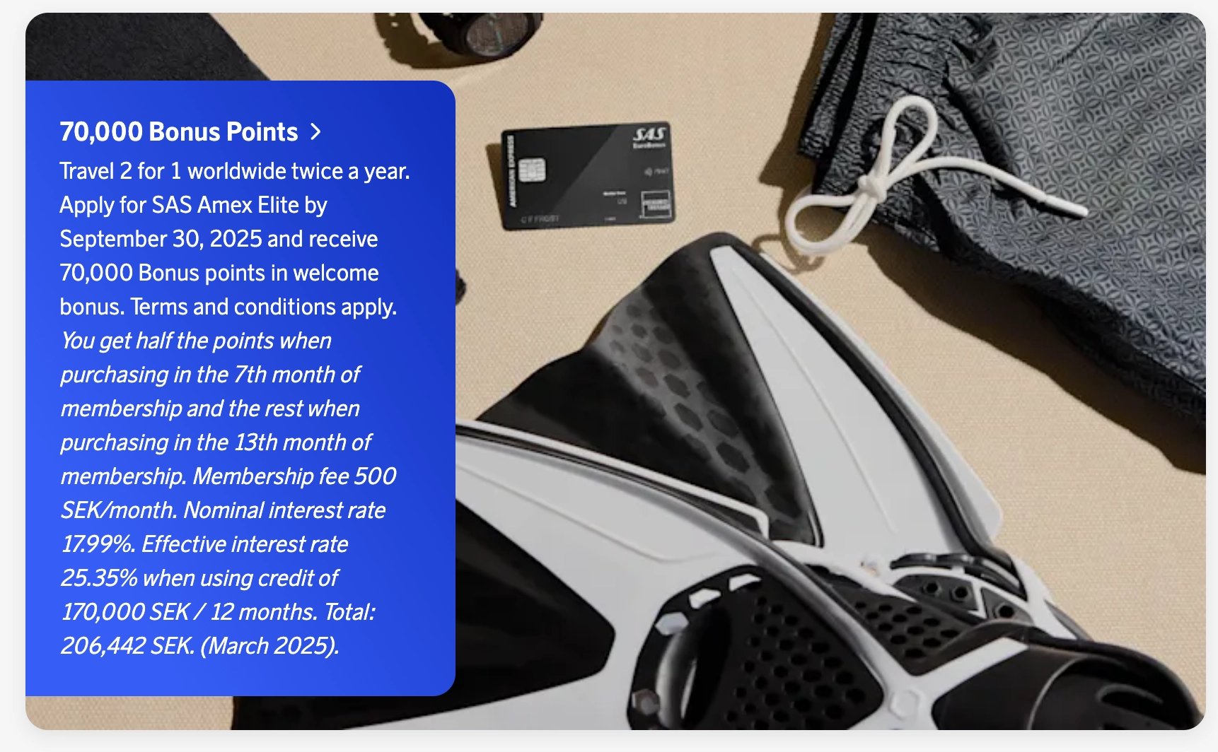 Increased Signup Bonuses with SAS Amex Cards (Sweden & Norway)