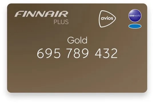 Finnair Plus Gold membership card