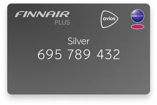Finnair Plus Silver membership card
