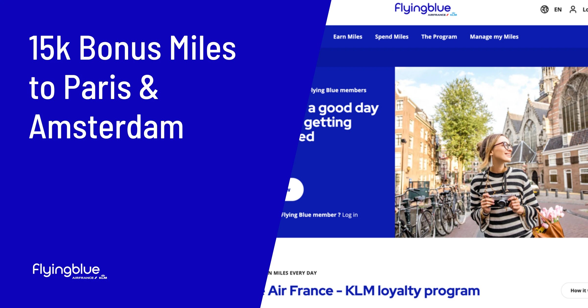 Cover image for Earn 15k Bonus Miles on Paid Flights to Paris and Amsterdam