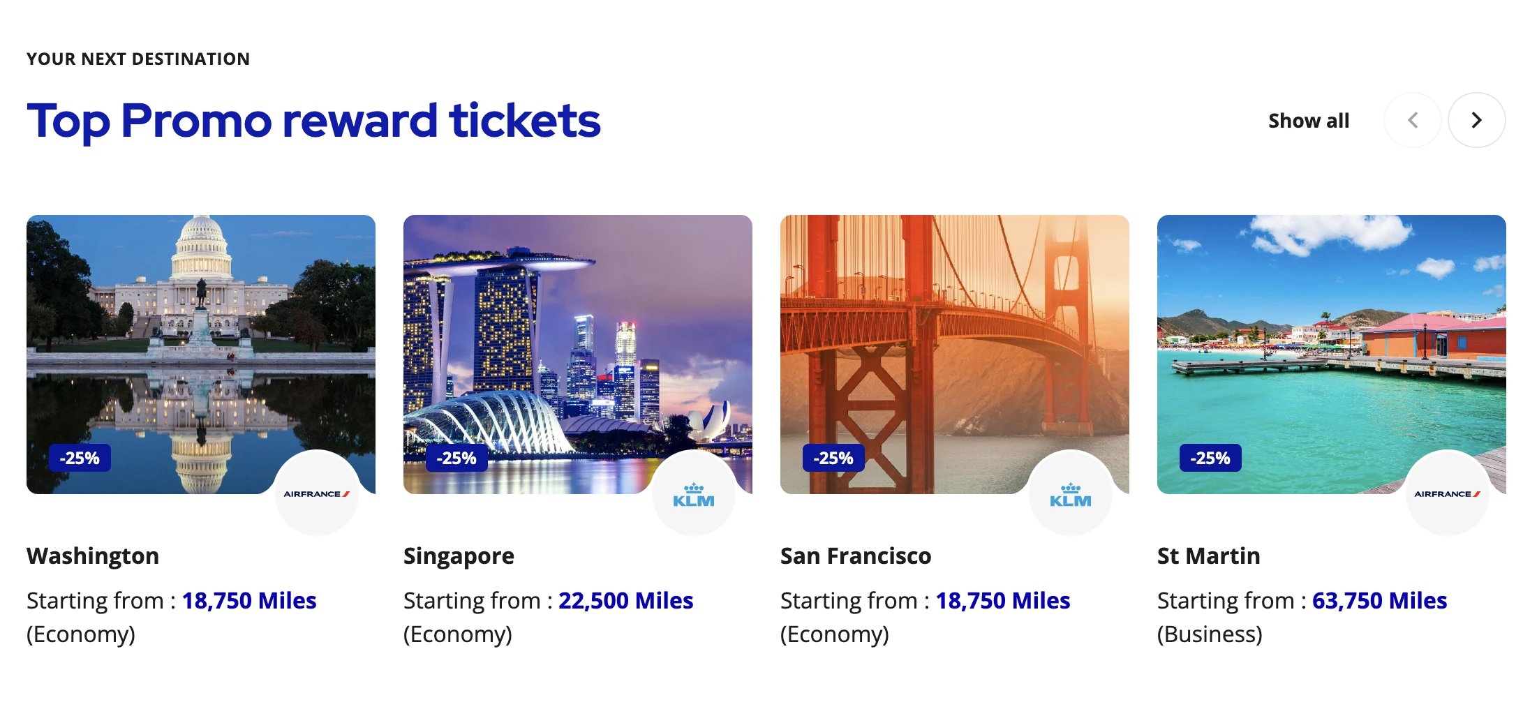 Lista completa de las últimas Promo Rewards de Air France y KLM