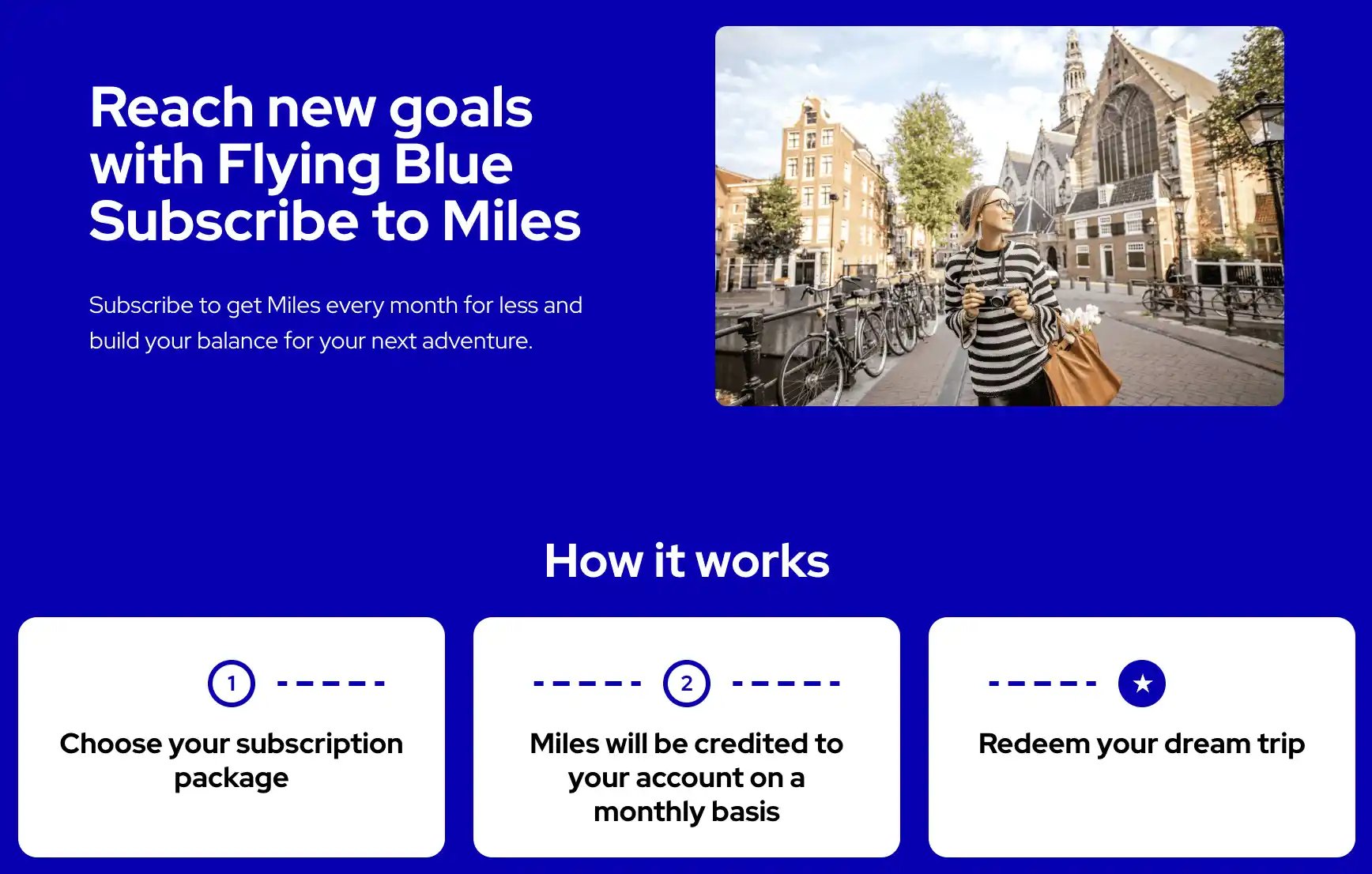 La nueva suscripción mensual de Flying Blue Subscribe To Miles.