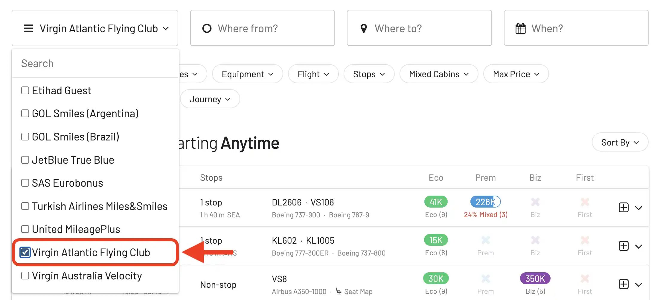 Find Flying Club Saver Rewads with AwardFares