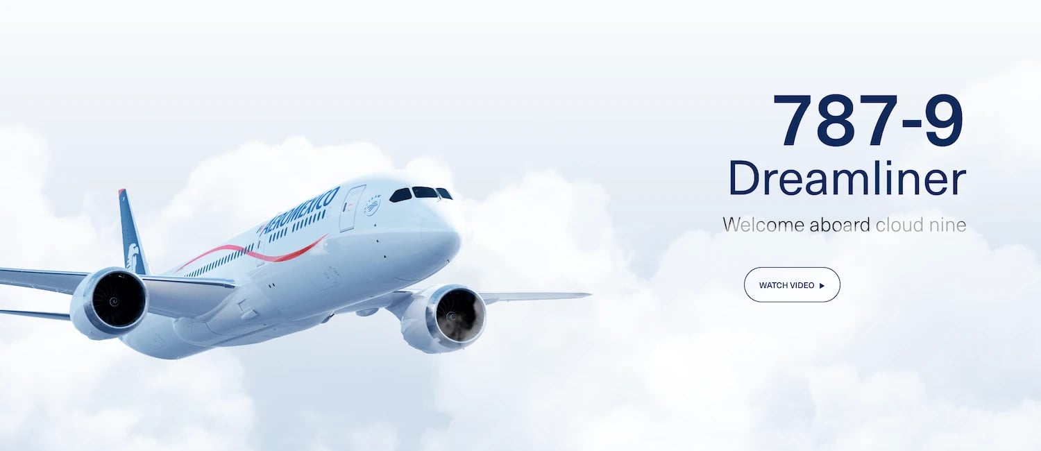 Book Aeromexico 787-9 Dreamliner with Points.