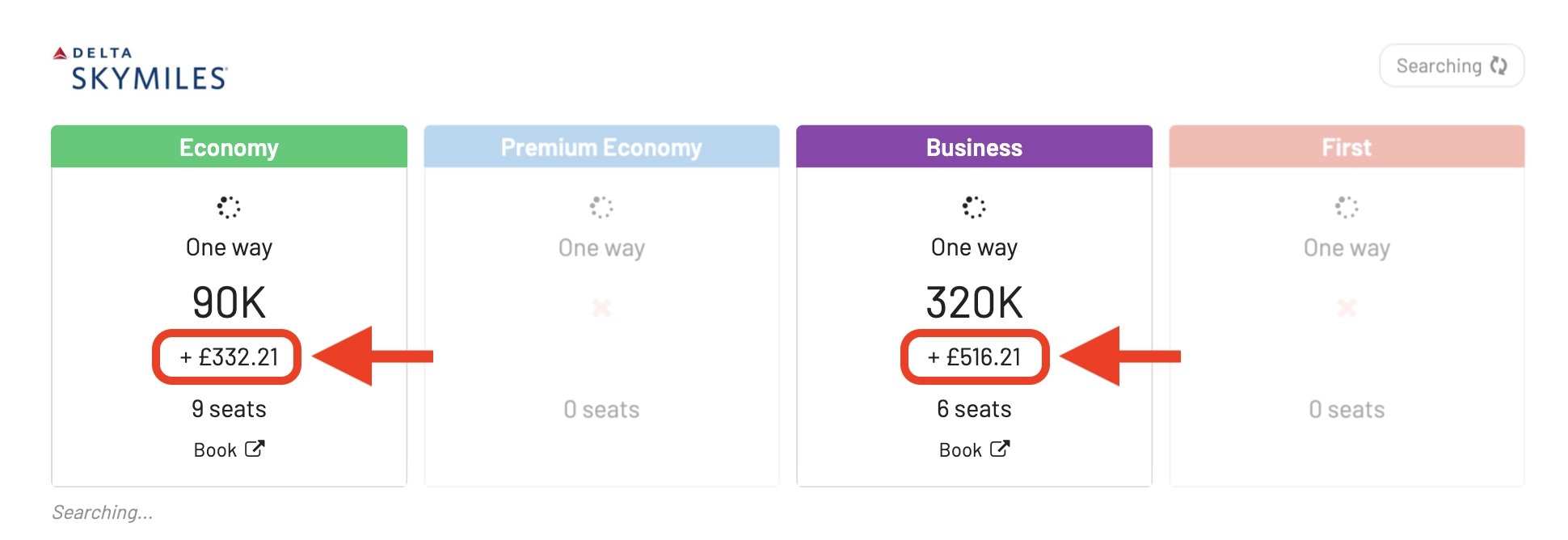 Find cheap Delta SkyMiles award flight with AwardFares.