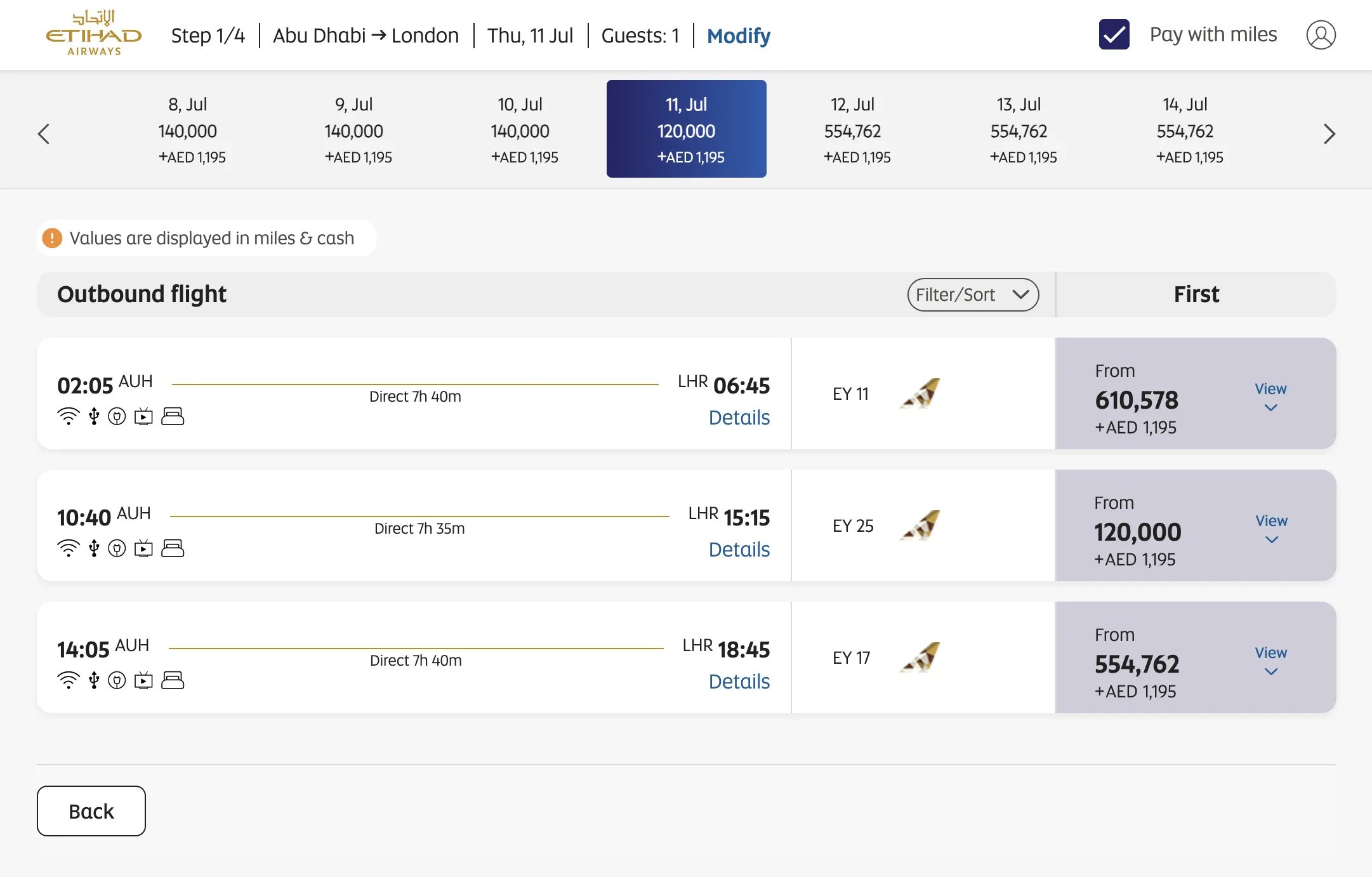 Book Etihad Guest award flights from AwardFares.