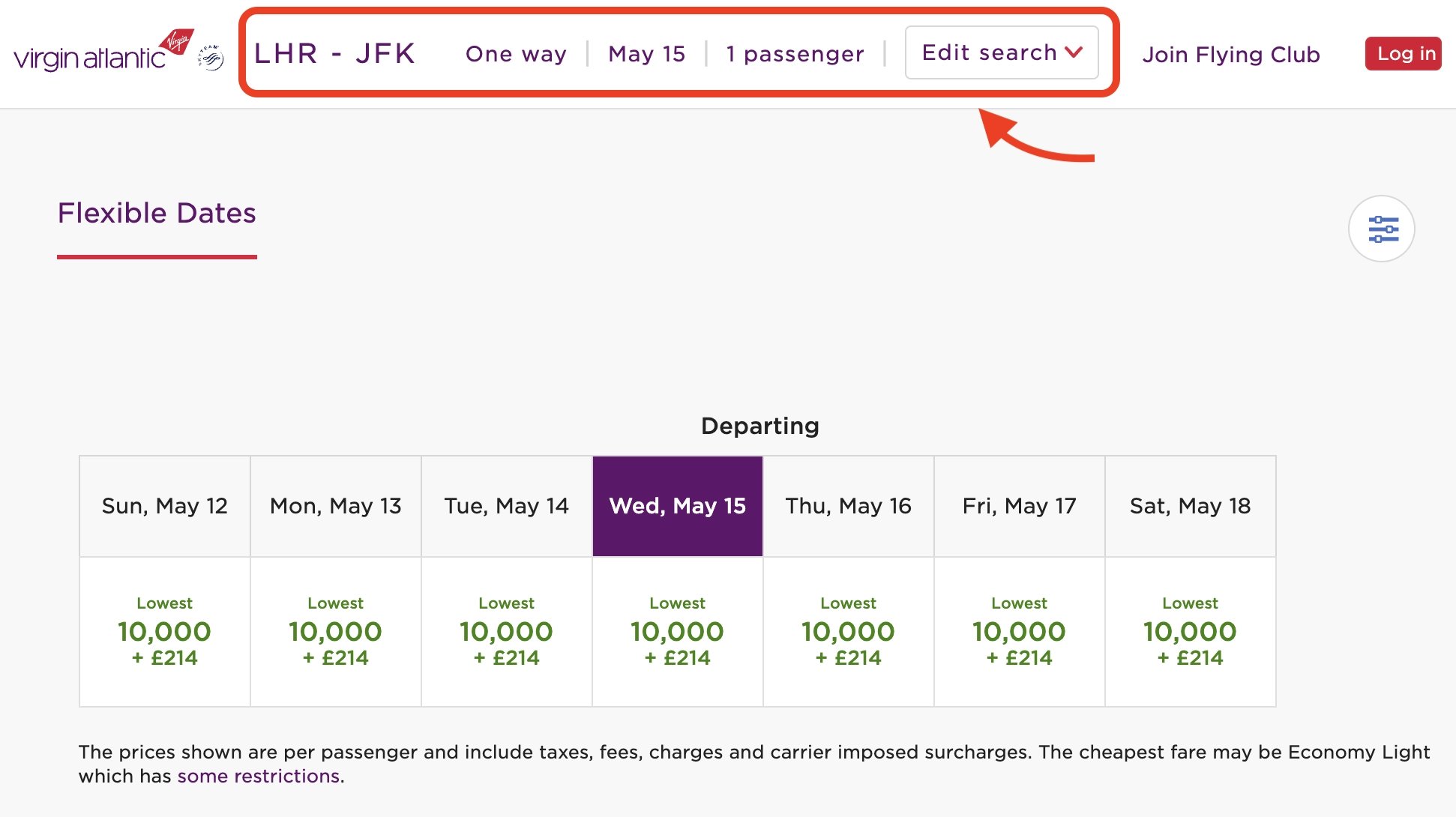 Book Flying Club award flights from AwardFares.