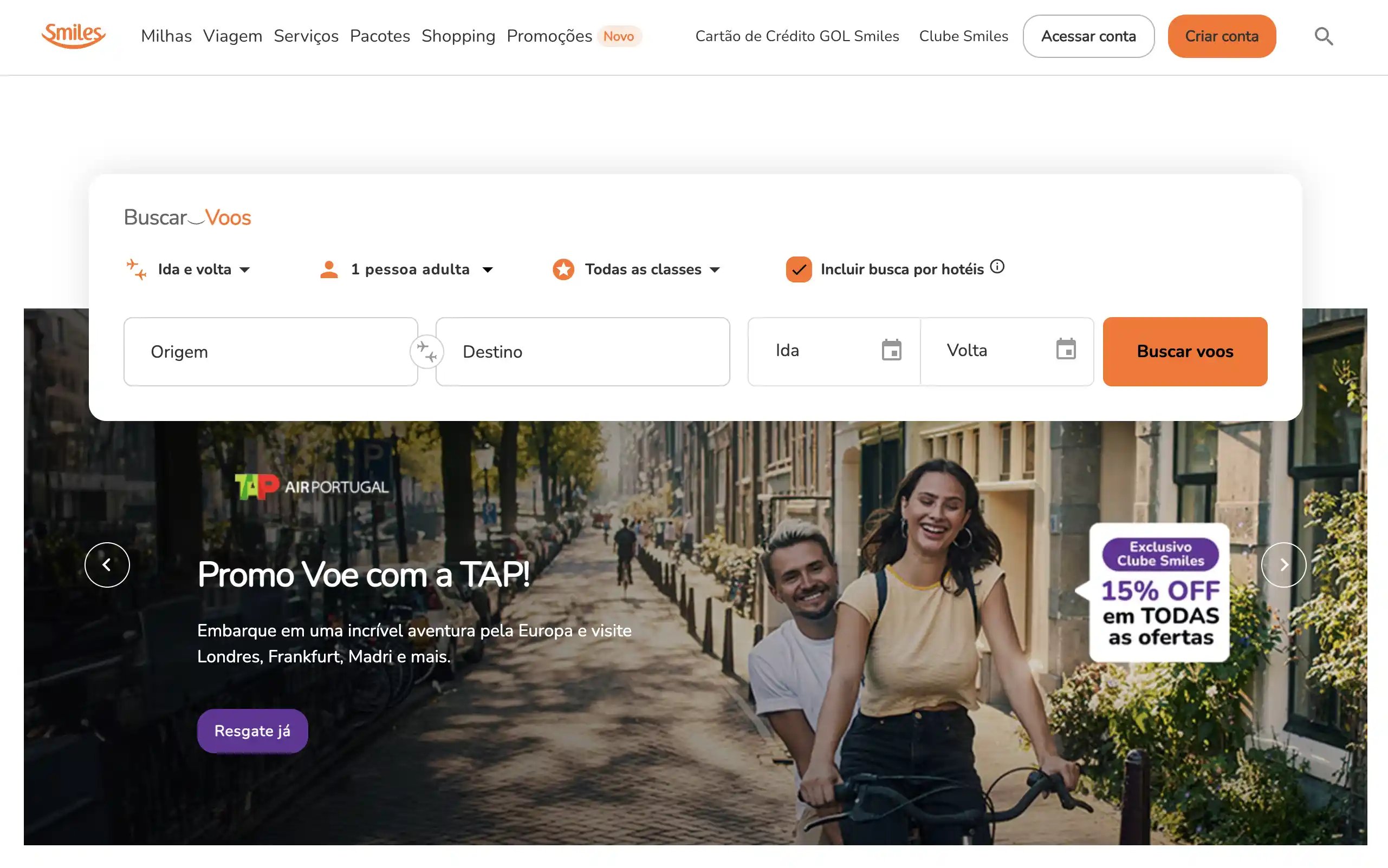 GOL Smiles Main Website