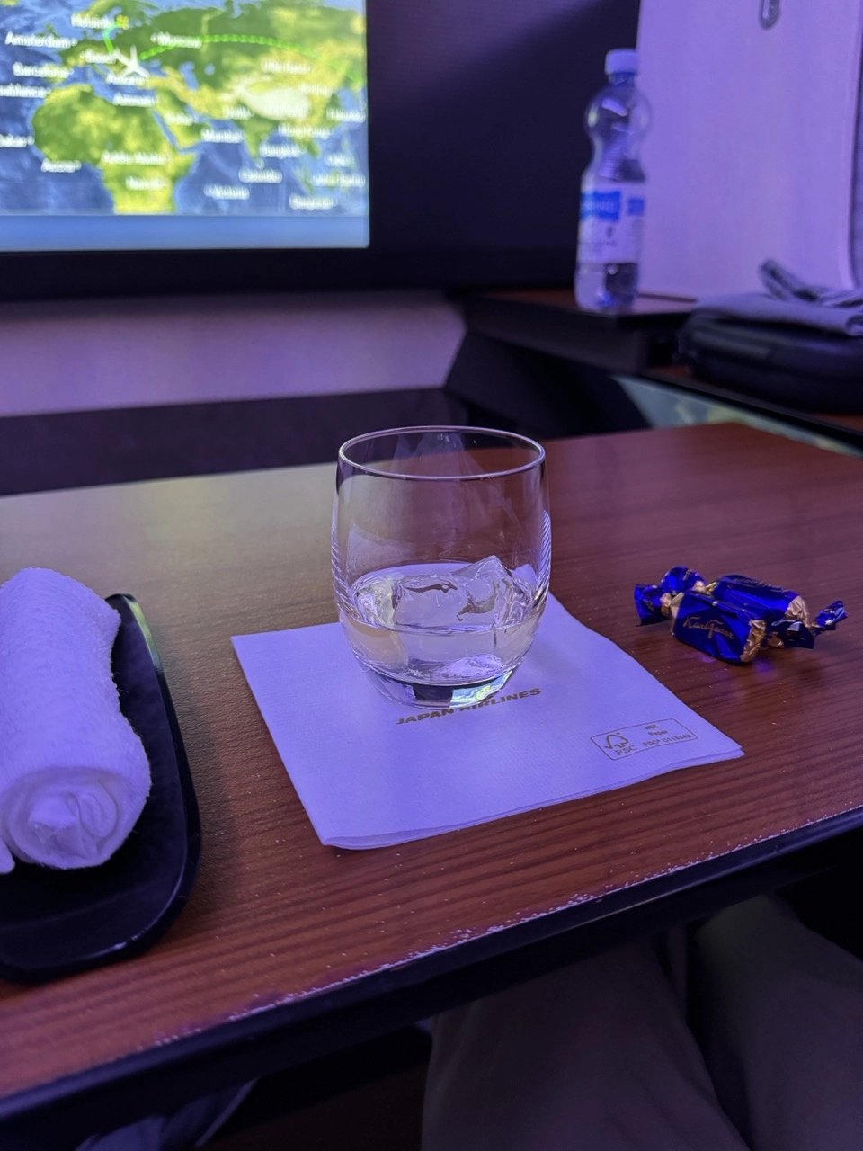 A glass of Suntory Hakushu 12-year Japanese whisky