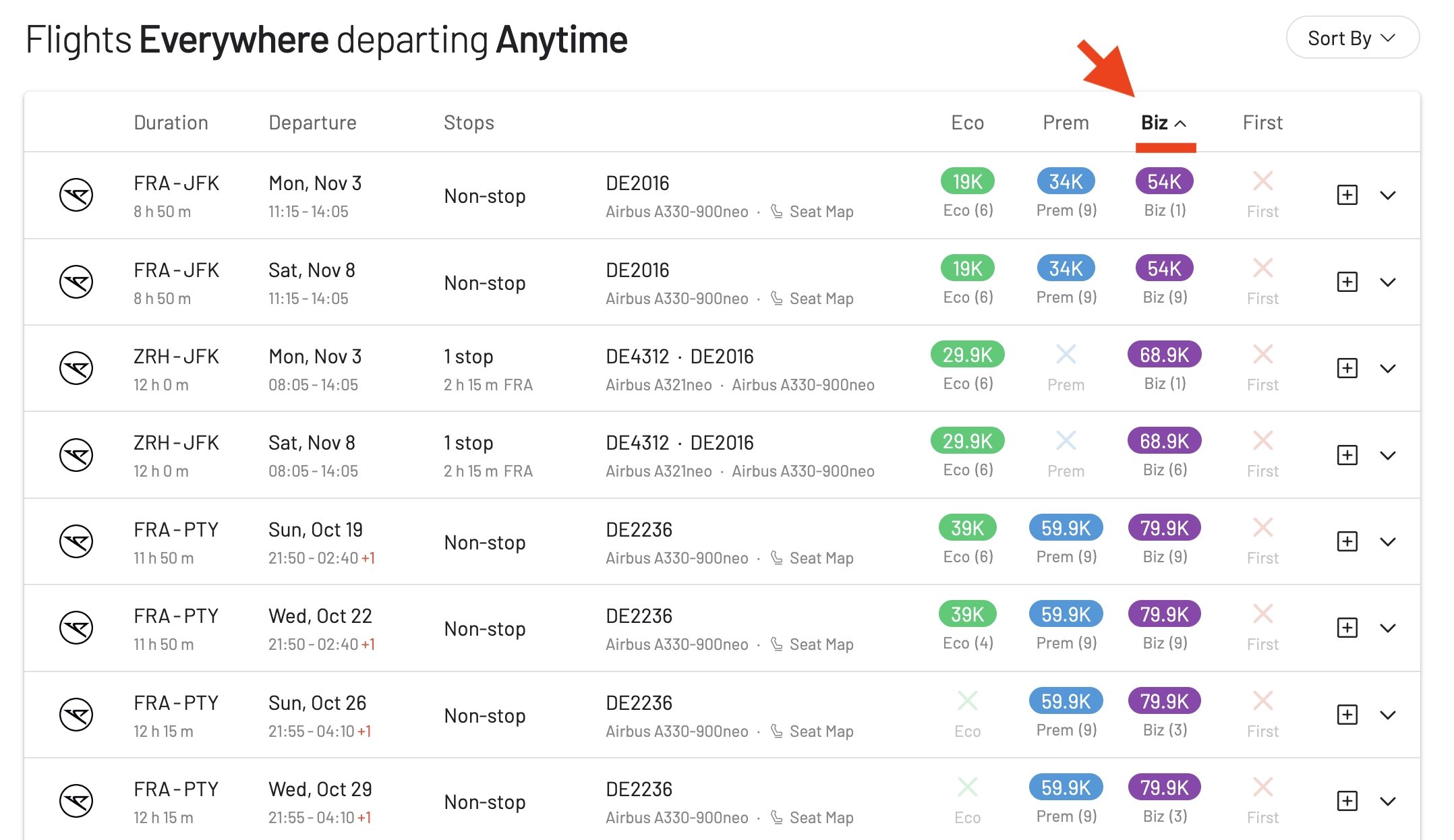 Find Condor award flights using JetBlue TrueBlue points on AwardFares.