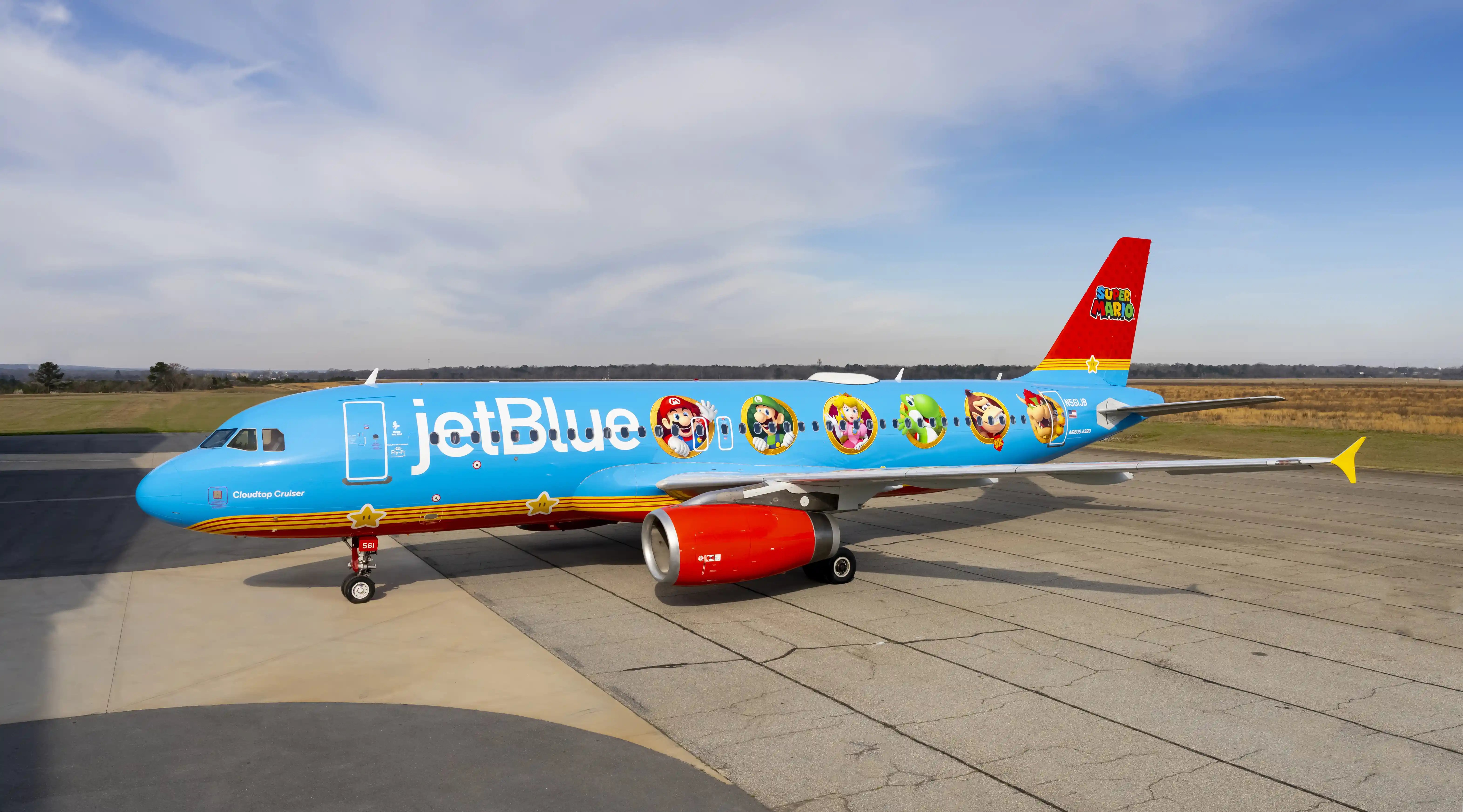 JetBlue Launches a New Super Mario Plane: Cloudtop Cruiser