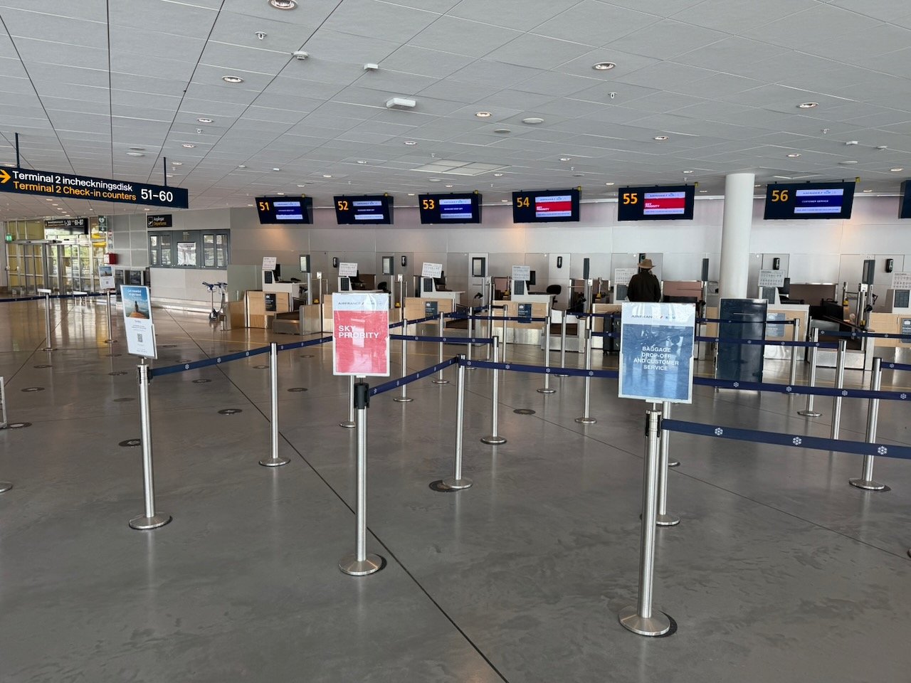 Stockholm ARN check in desks on the KLM Amsterdam to Buenos Aires review.