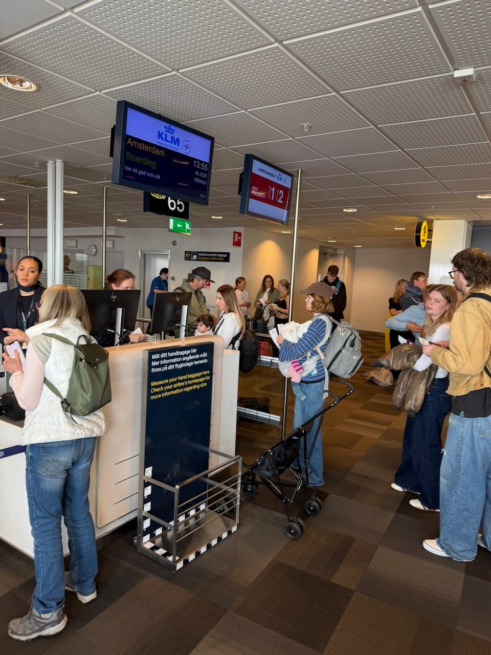 Stockholm ARN boarding gate on the KLM Amsterdam to Buenos Aires review.