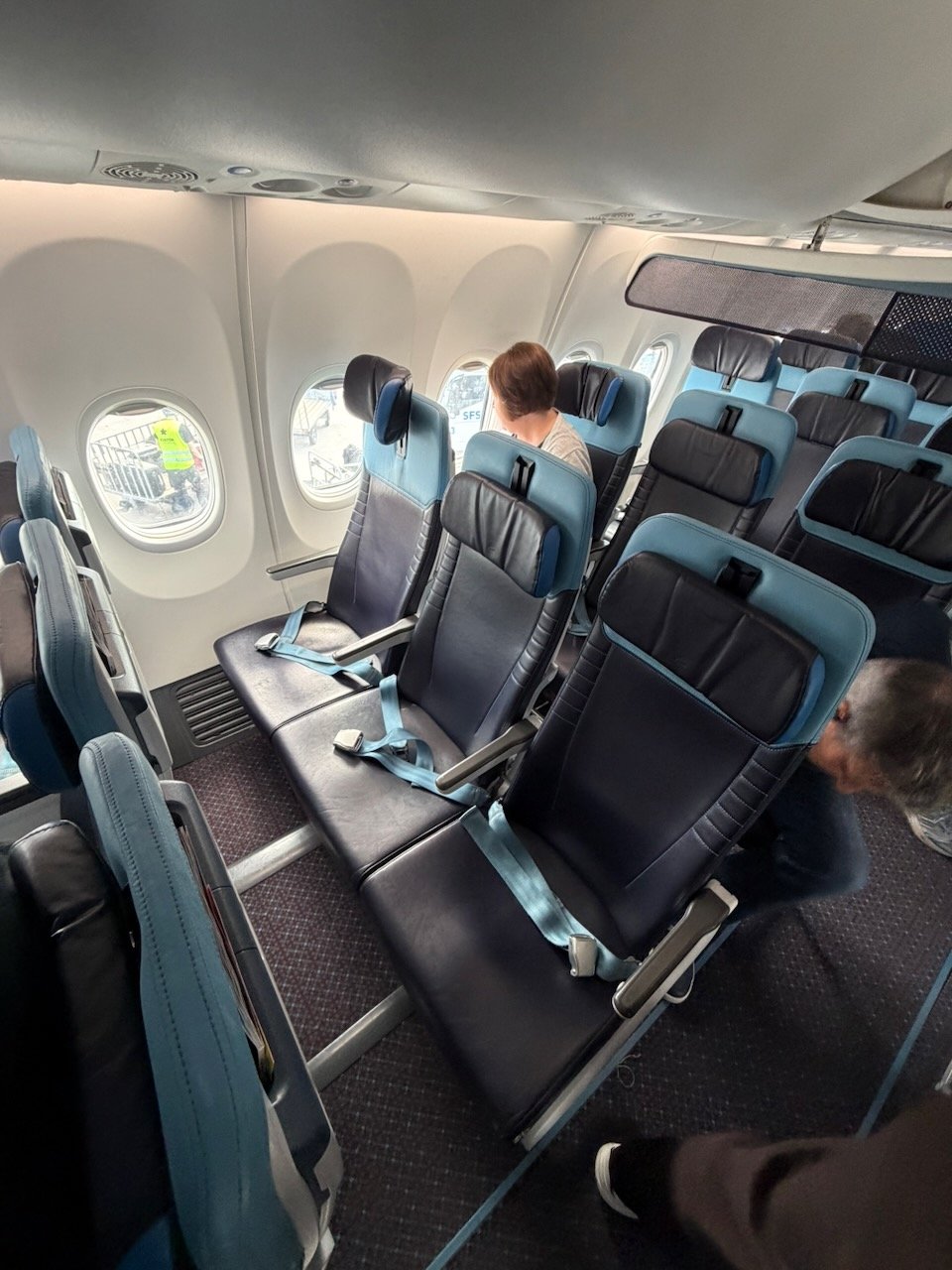 KLM ARN AMS business class row on the KLM Amsterdam to Buenos Aires review.
