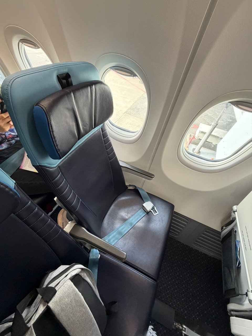 KLM ARN AMS empty window seat on the KLM Amsterdam to Buenos Aires review.