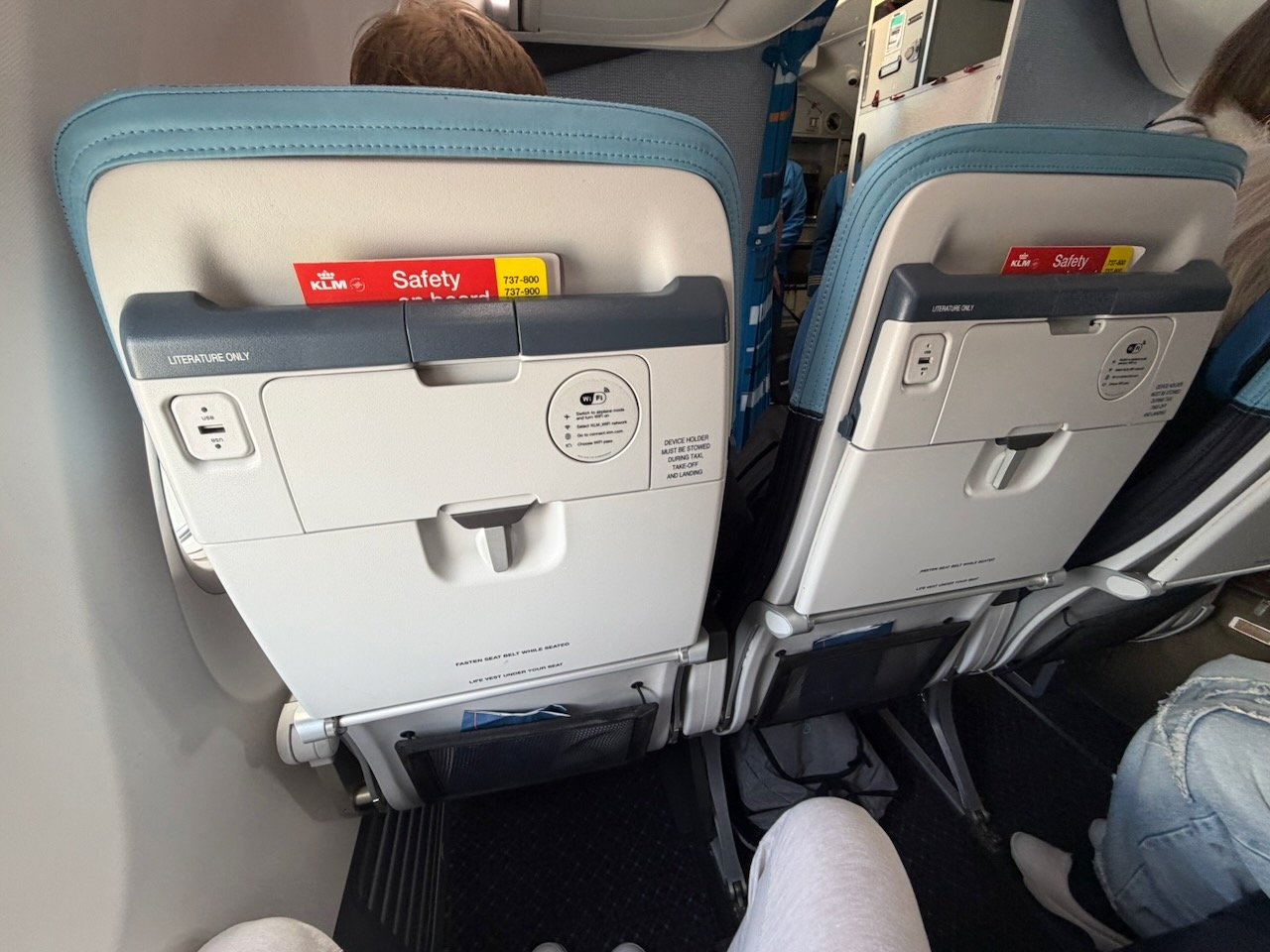 KLM ARN AMS seatback view on the KLM Amsterdam to Buenos Aires review.