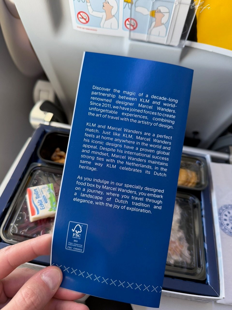 KLM ARN AMS menu back on the KLM Amsterdam to Buenos Aires review.