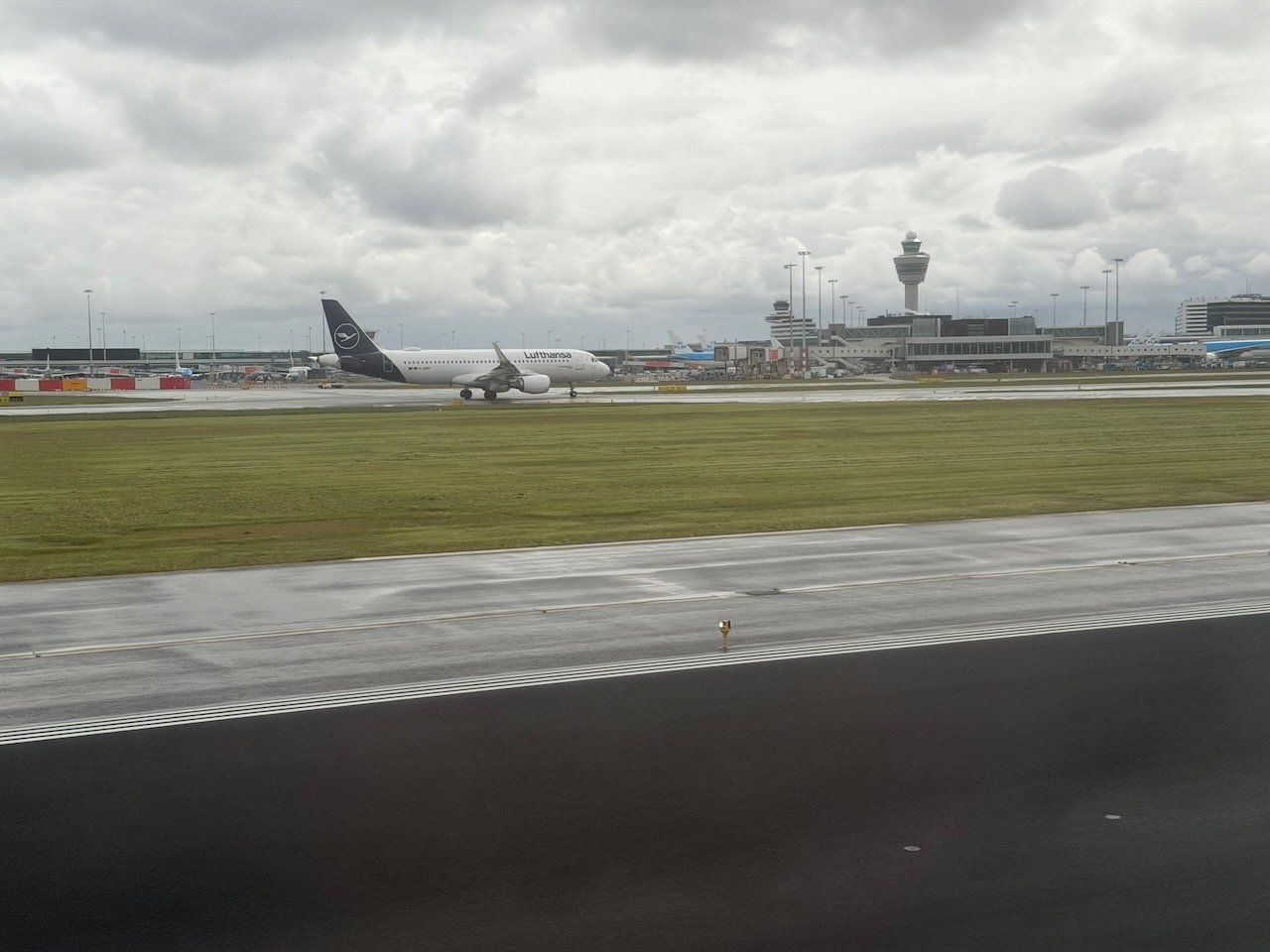 Amsterdam Schiphol arrival runway on the KLM Amsterdam to Buenos Aires review.