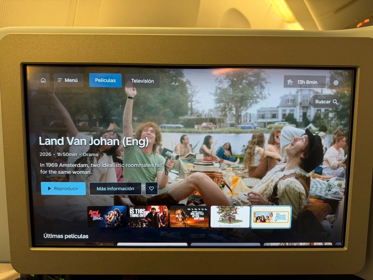 KLM AMS EZE IFE movie details on the KLM Amsterdam to Buenos Aires review.