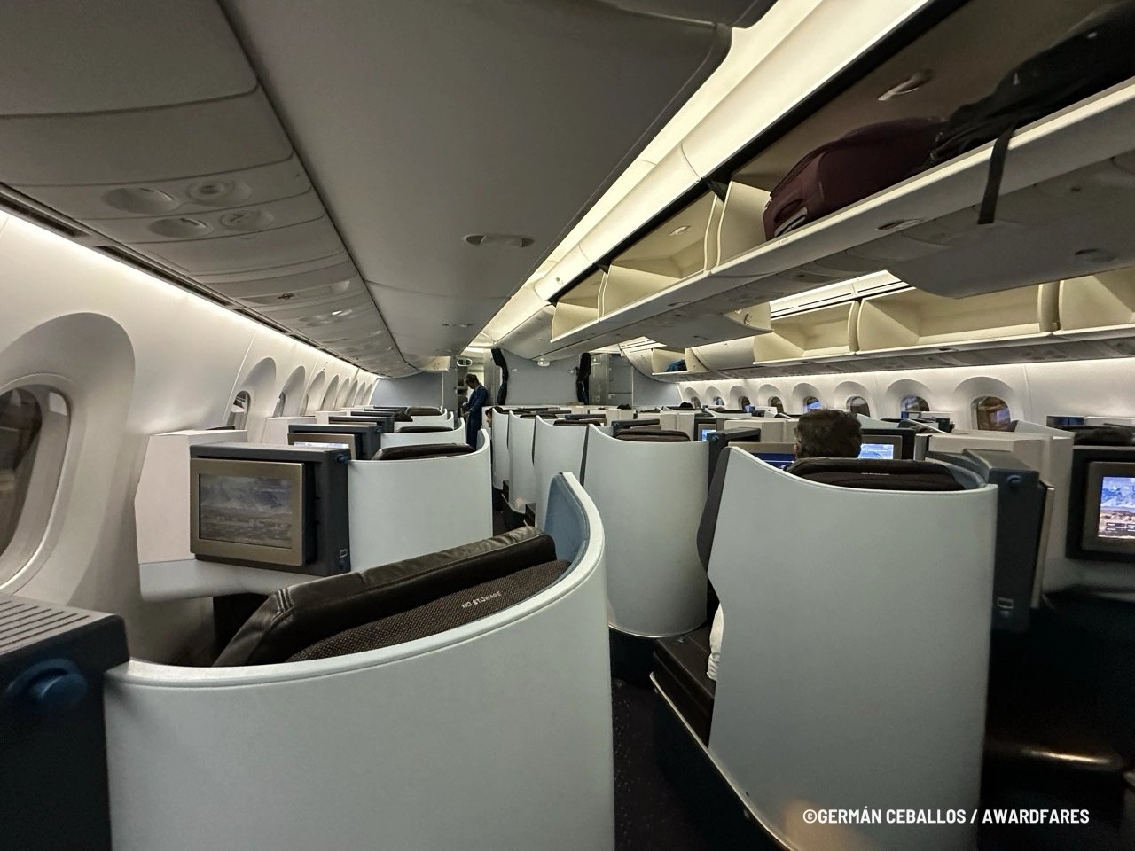 KLM 787-9 World Business Class: Buenos Aires to Santiago.
