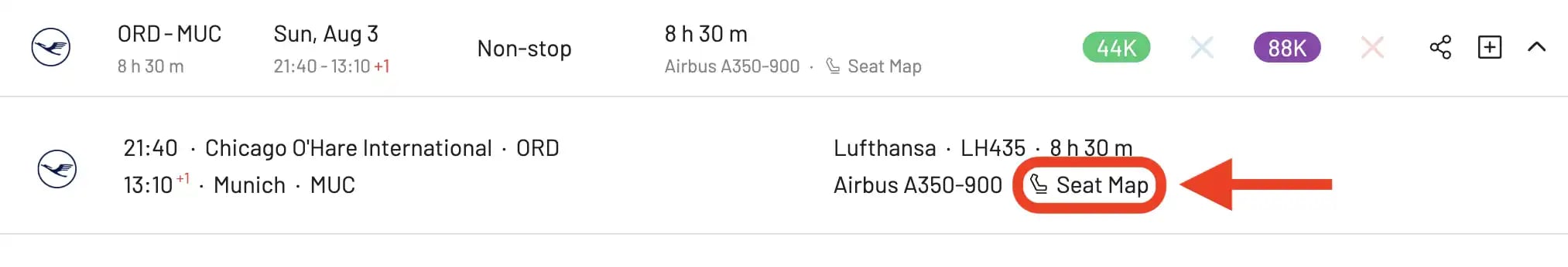 Check Lufthansa Allegris Business Class seat maps online.