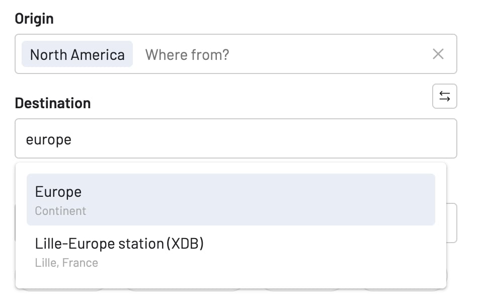 Select origin and destination when using Flex Alerts in AwardFares: this could be entire countries or regions!