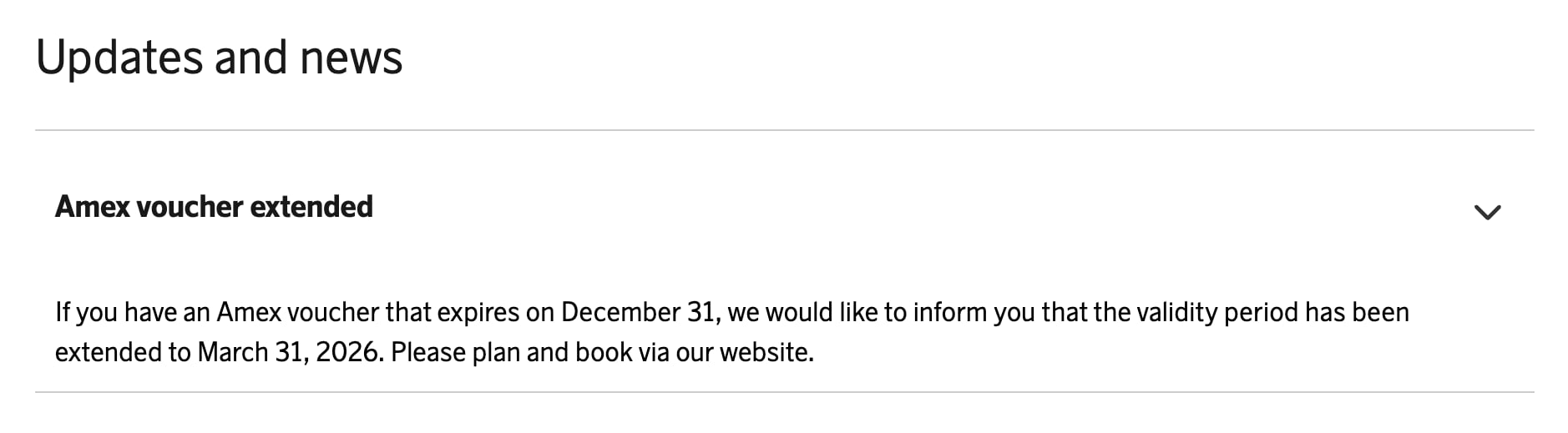 SAS Amex 2-for-1 vouchers deadline extended from December 31, 2025 to March 31, 2026