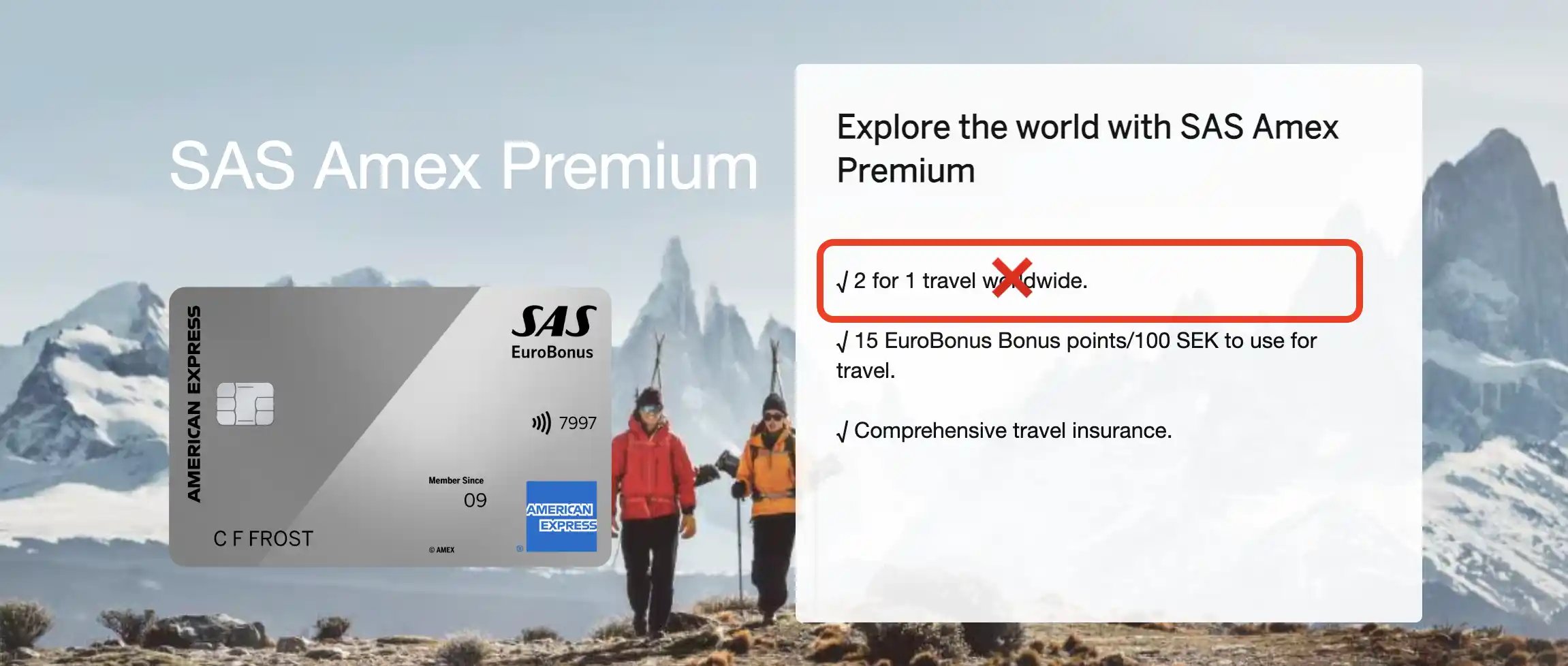 Starting April 1 2025, it will no longer be possible to use SAS Amex Premium voucher (2-for-1) to book Business Class tickets.