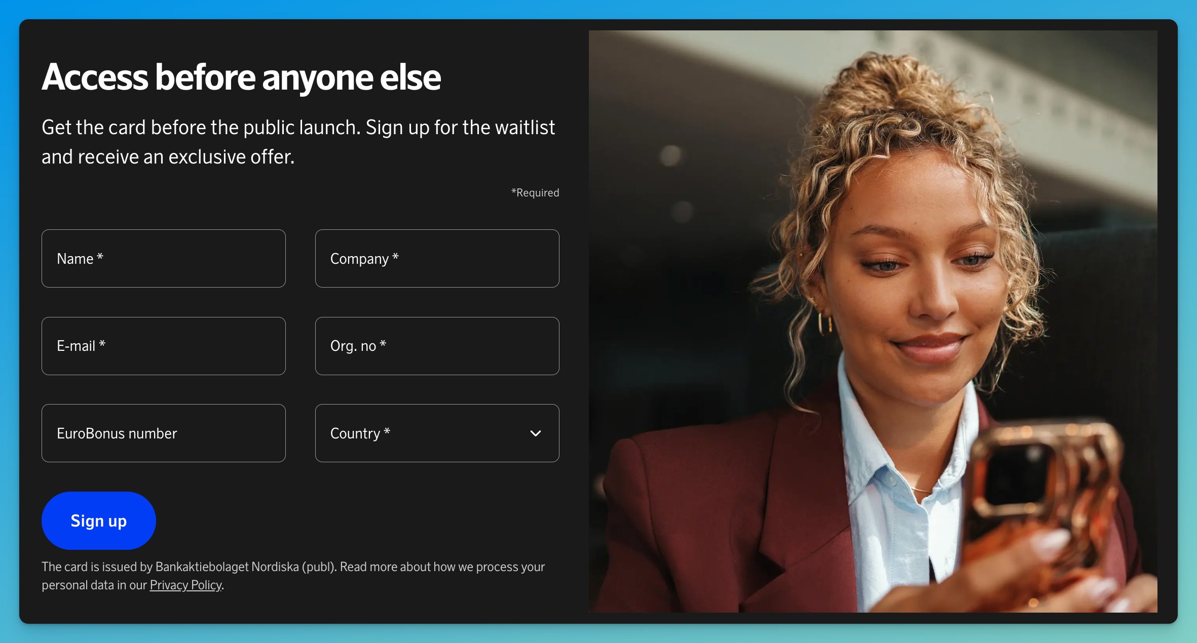 SAS Executive Card 