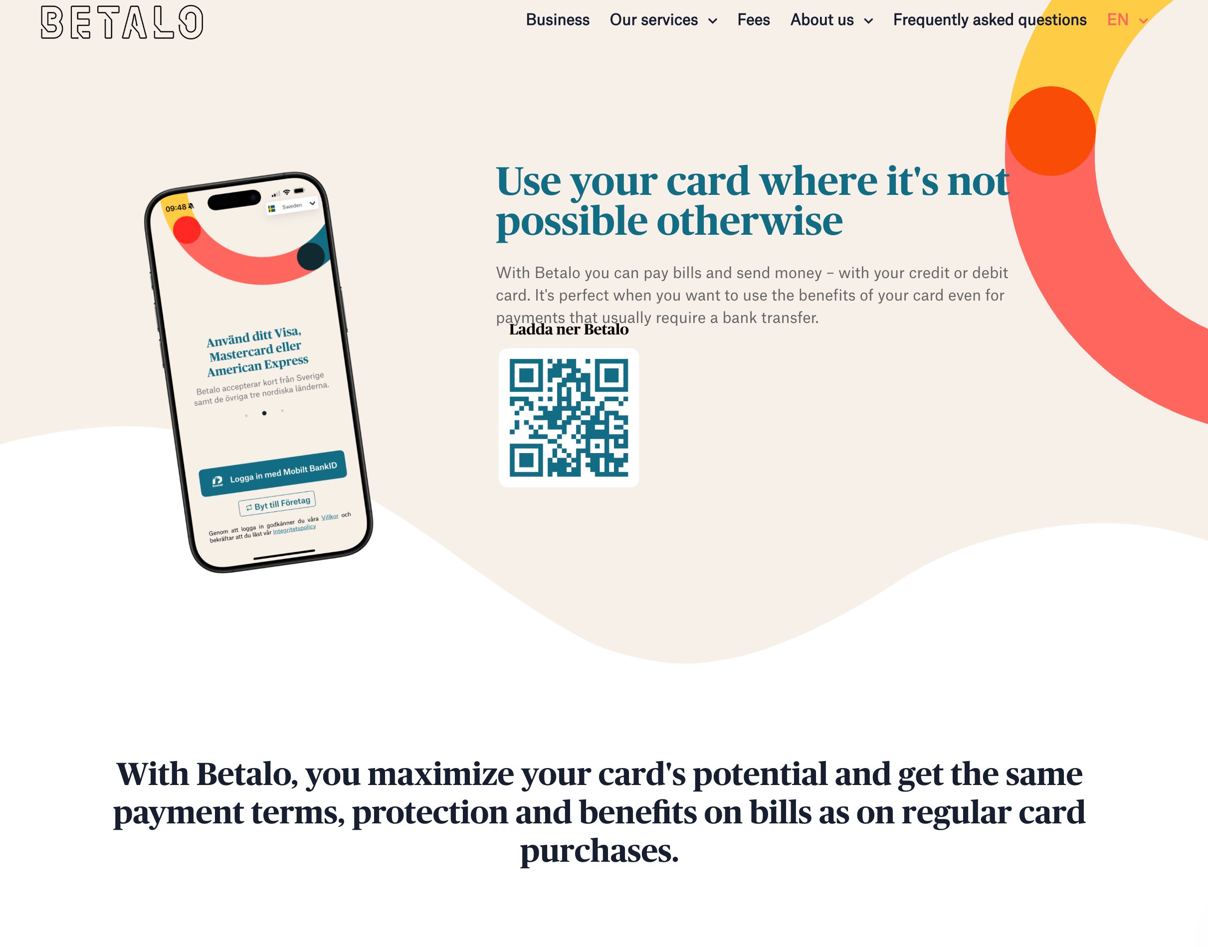 Betalo: Pay bills with your credit card in Sweden and get extra EuroBonus Points