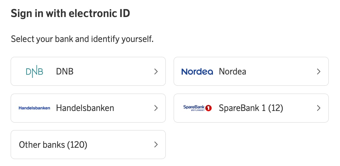 The SAS card matcher tool for Norway.