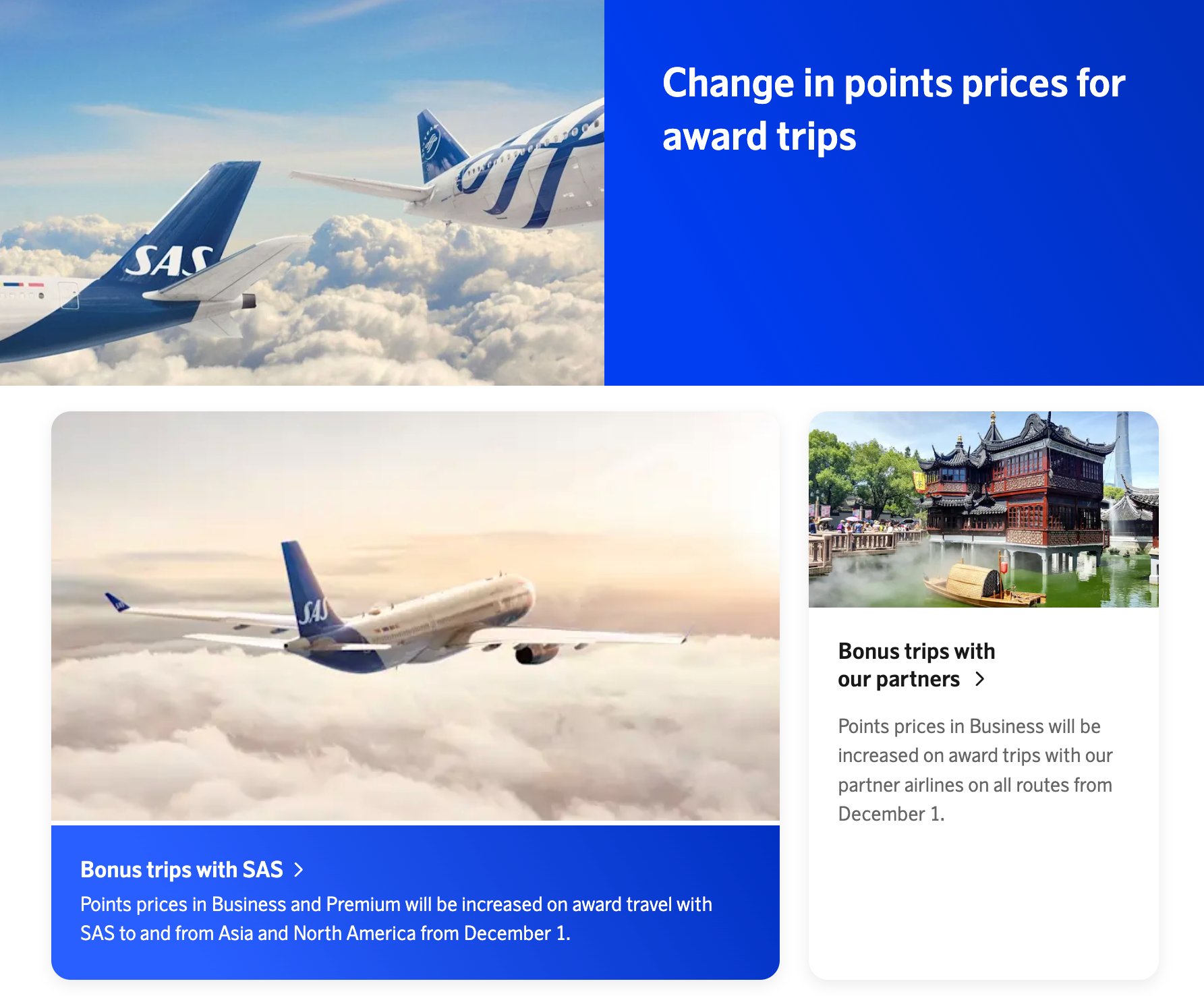 SAS Devaluation 2025 Effective December 1st