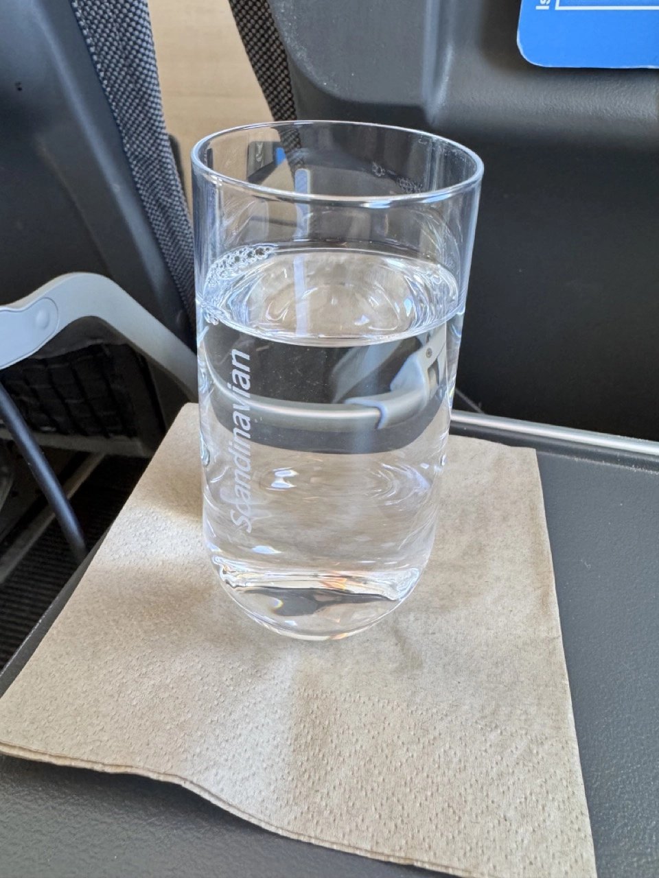 Real glassware for all beverages, including champagne.