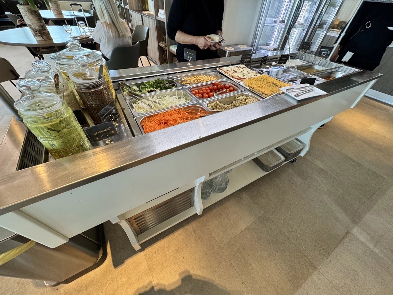 Buffet selection at the lounge in Nice.