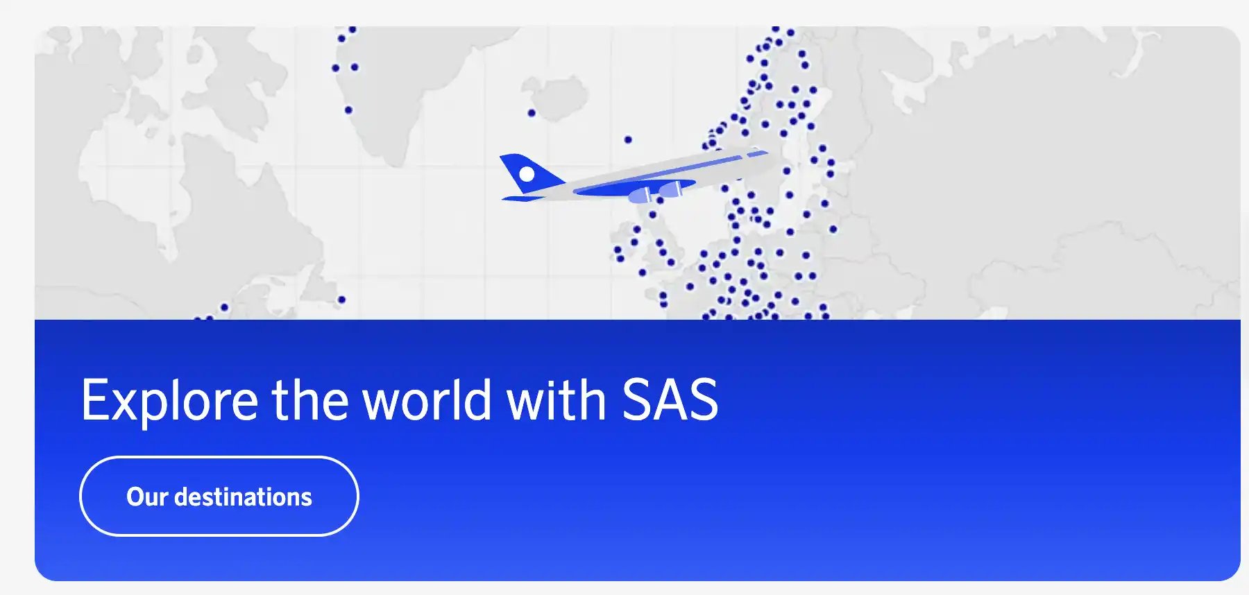 SAS new homepage under beta.flysas.com