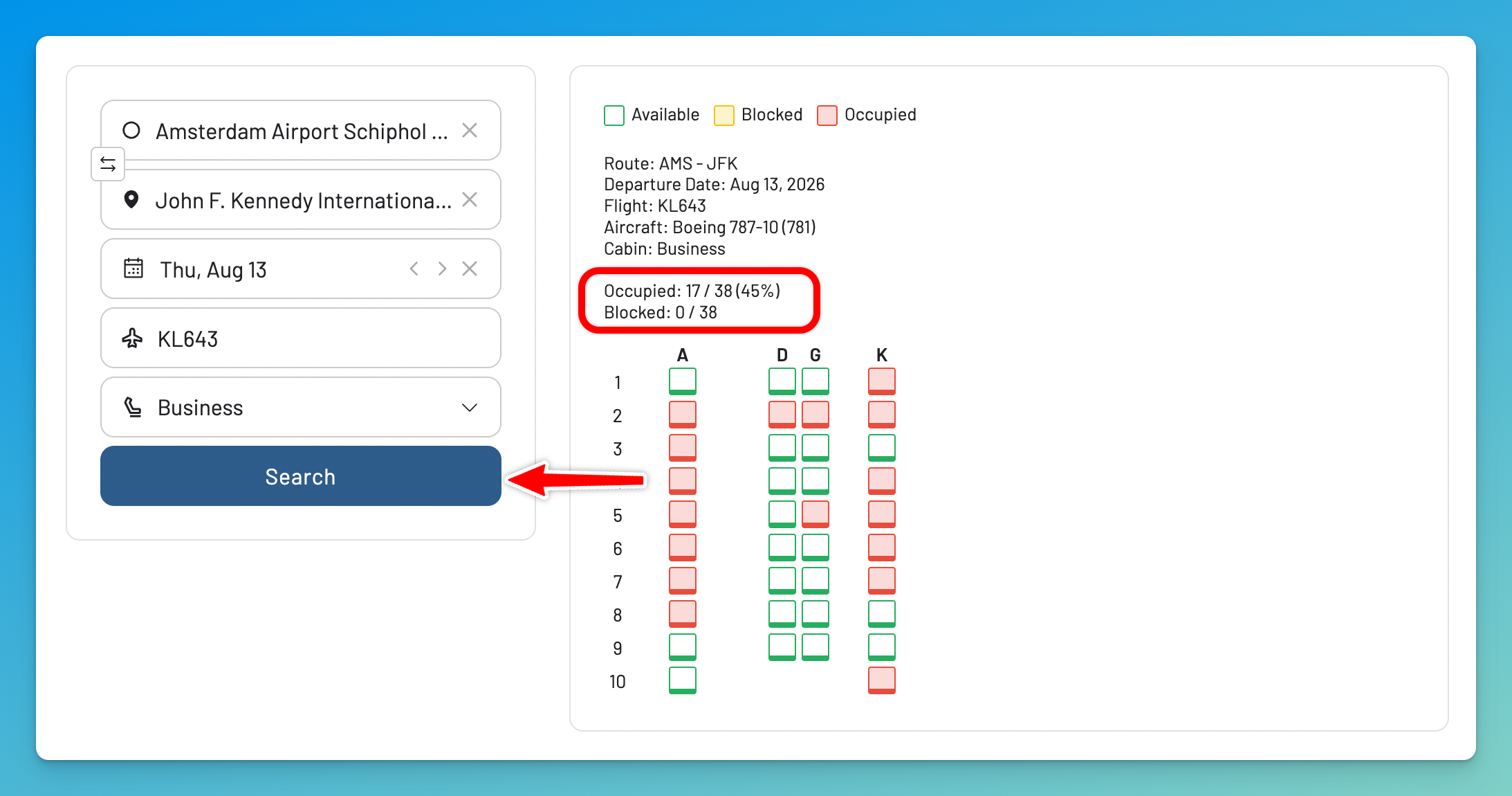 How Full Is My Flight? Seat Map Availability Checker