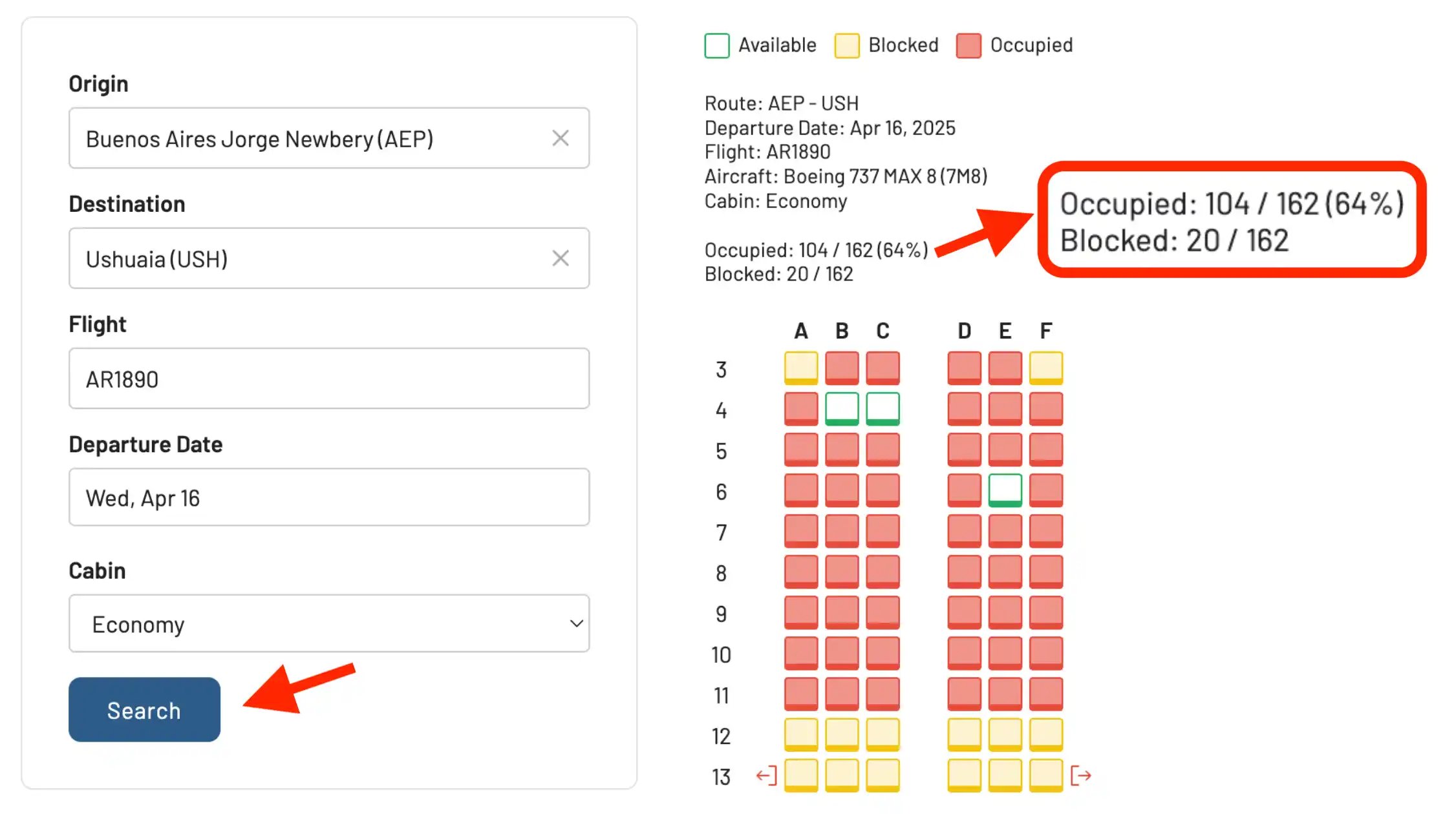 How Full Is My Flight? Seat Map Availability Checker
