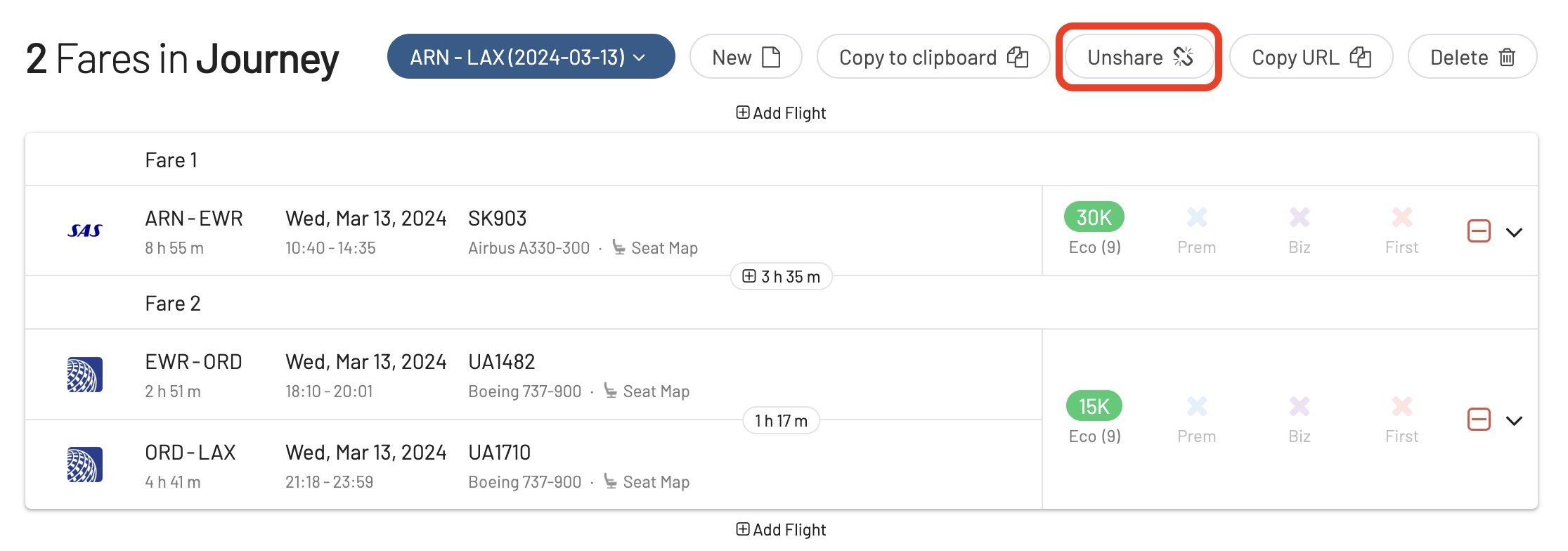 Empty Journey in Journey planner.