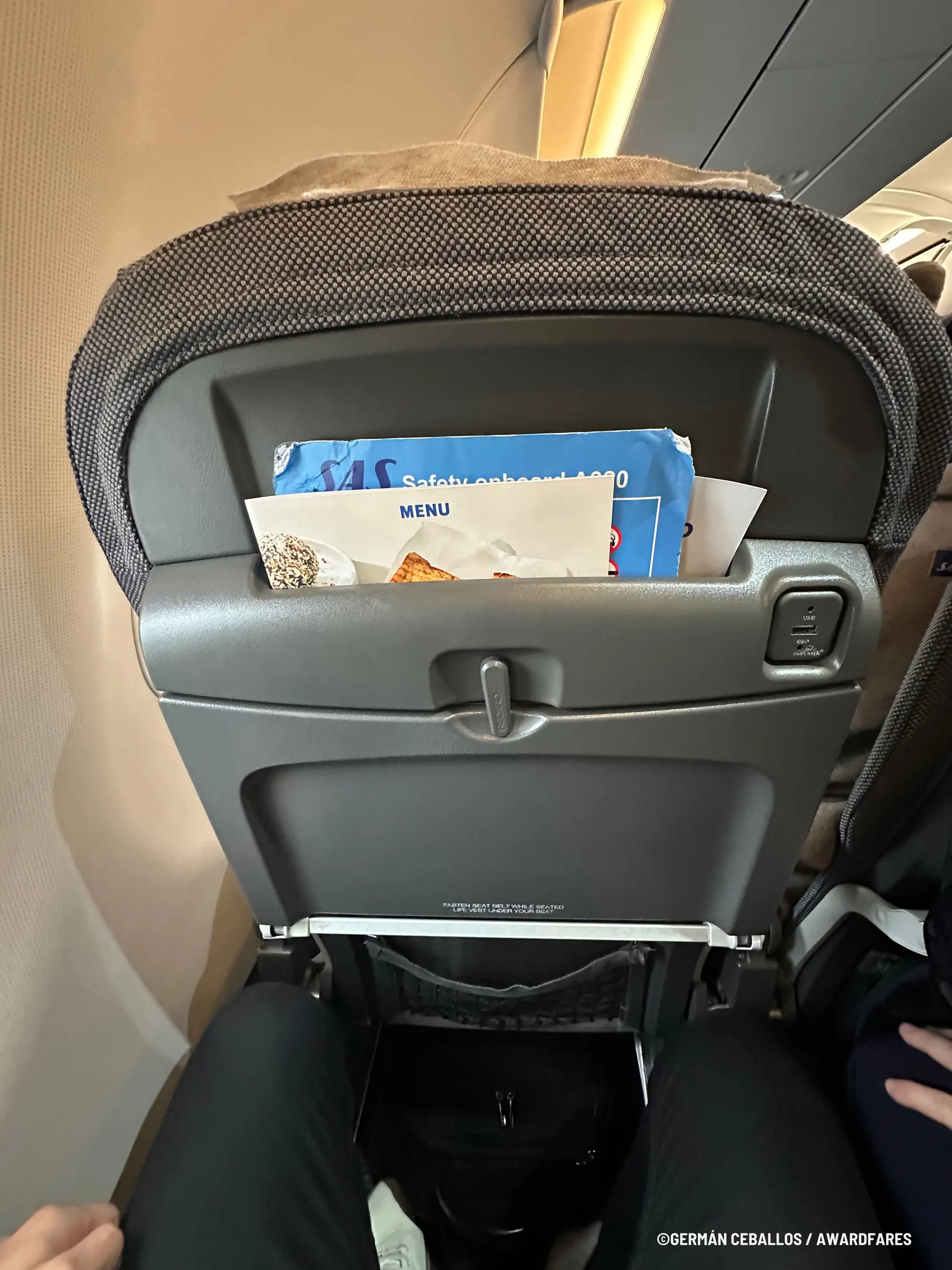 Scandinavian Airlines SAS A320neo Economy Class from London LHR to Copenhagen CPH