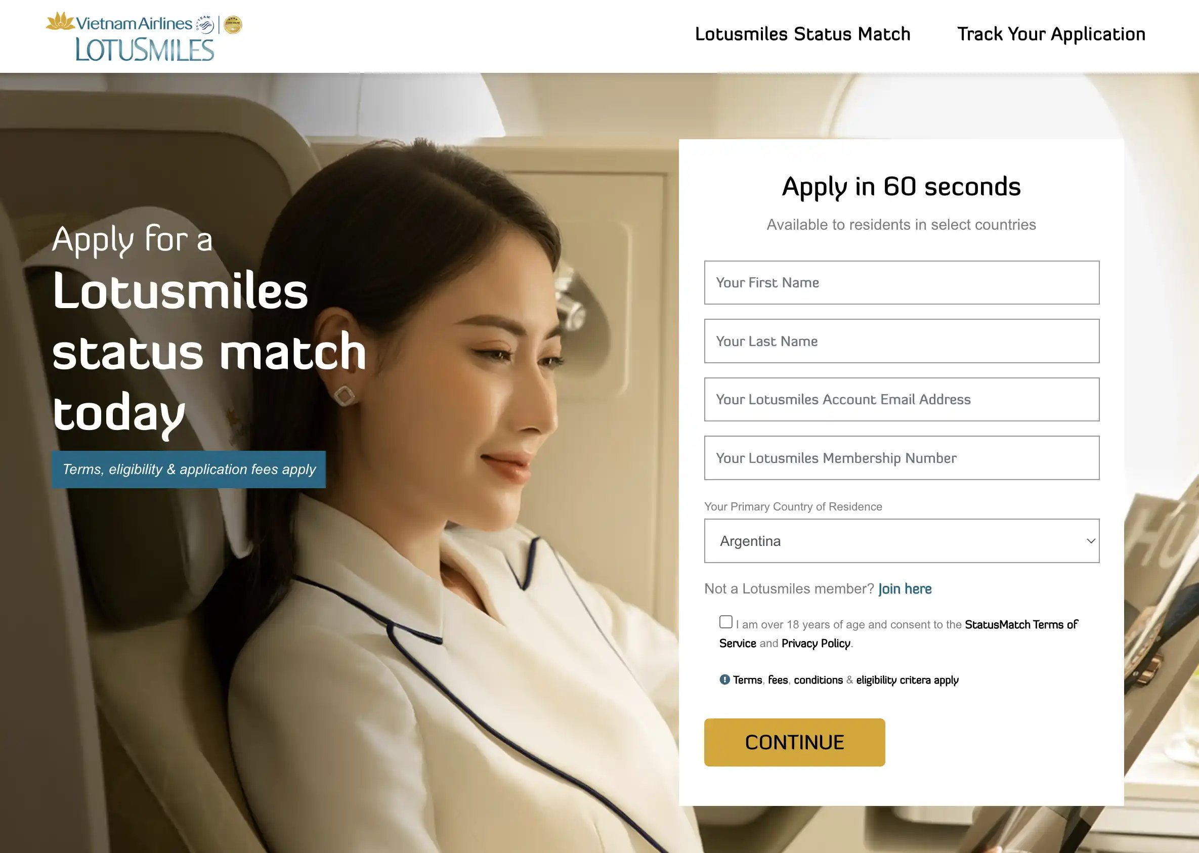 Ongoing Vietnam Airlines Status Match Offer.