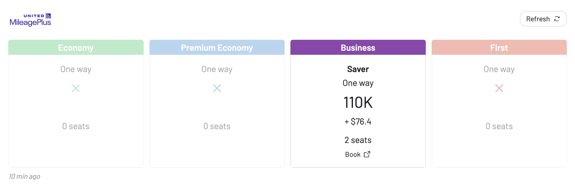 Book award flights on ITA Airways using United MileagePlust miles.