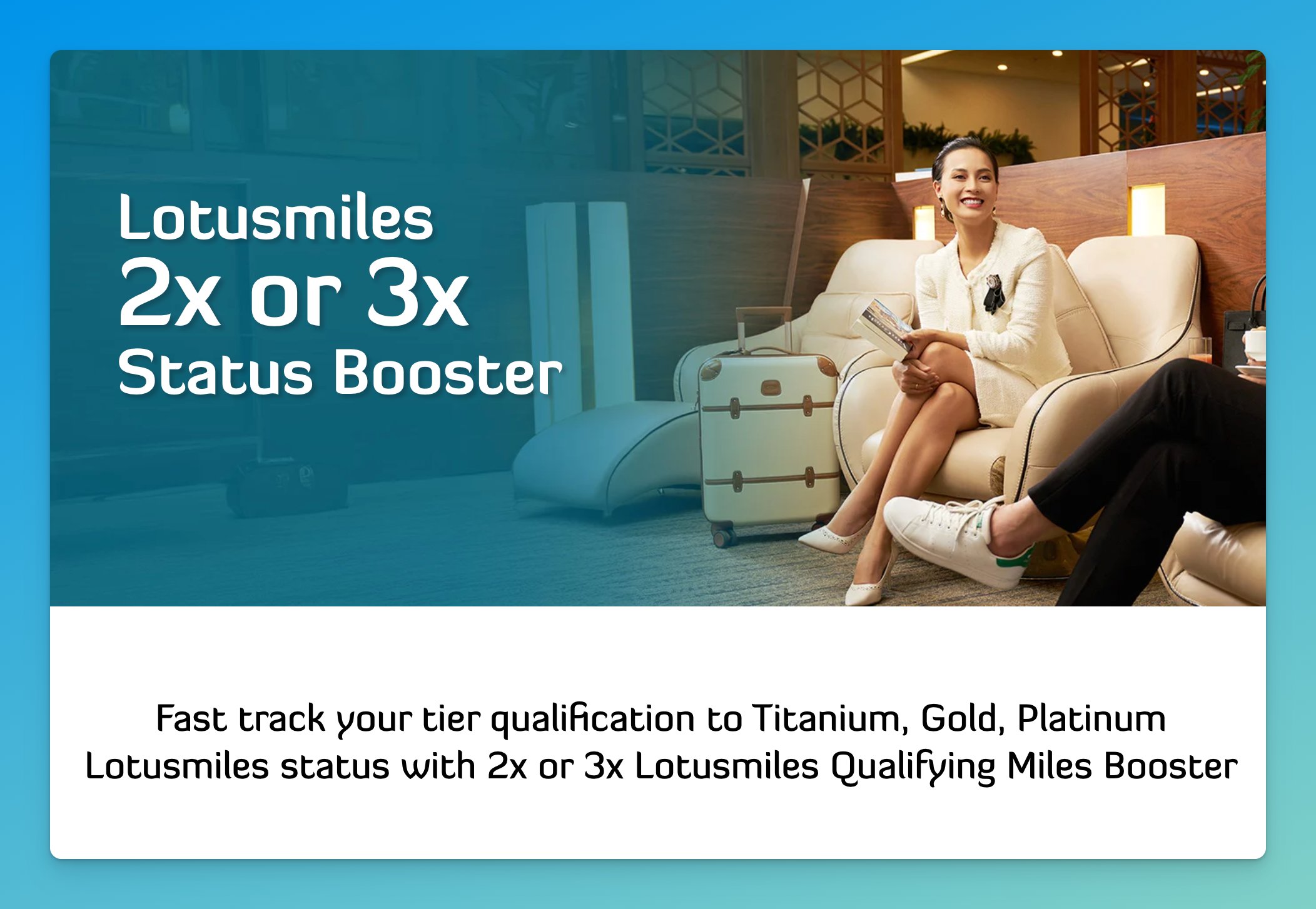 Vietnam Airlines Lotusmiles Status Booster subscription page.