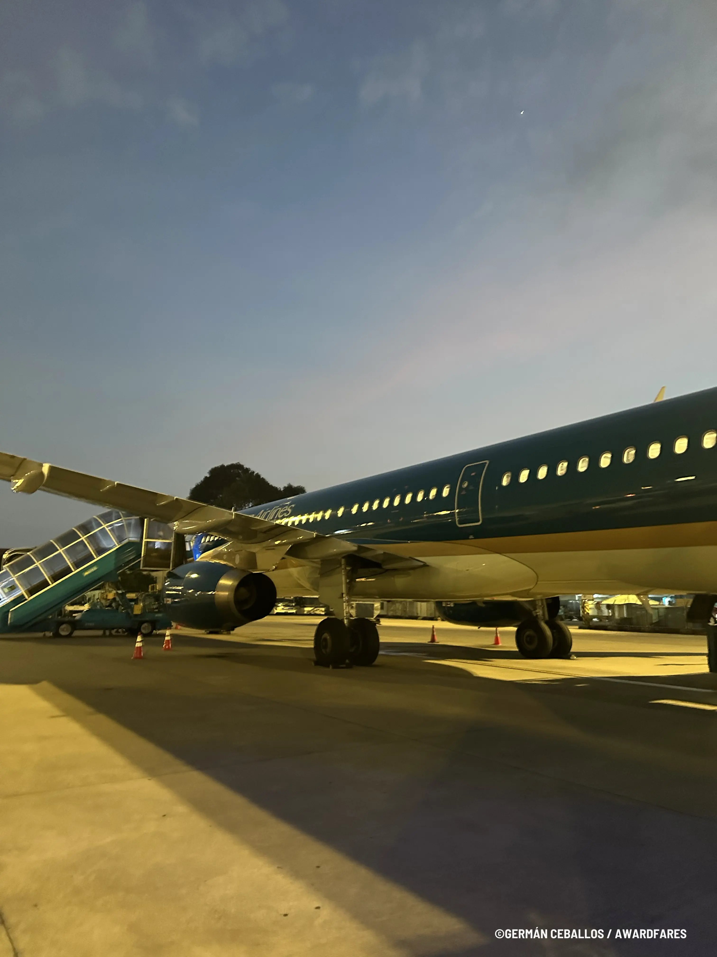 Vietnam Airlines Economy Class approach to Ho Chi Minh City