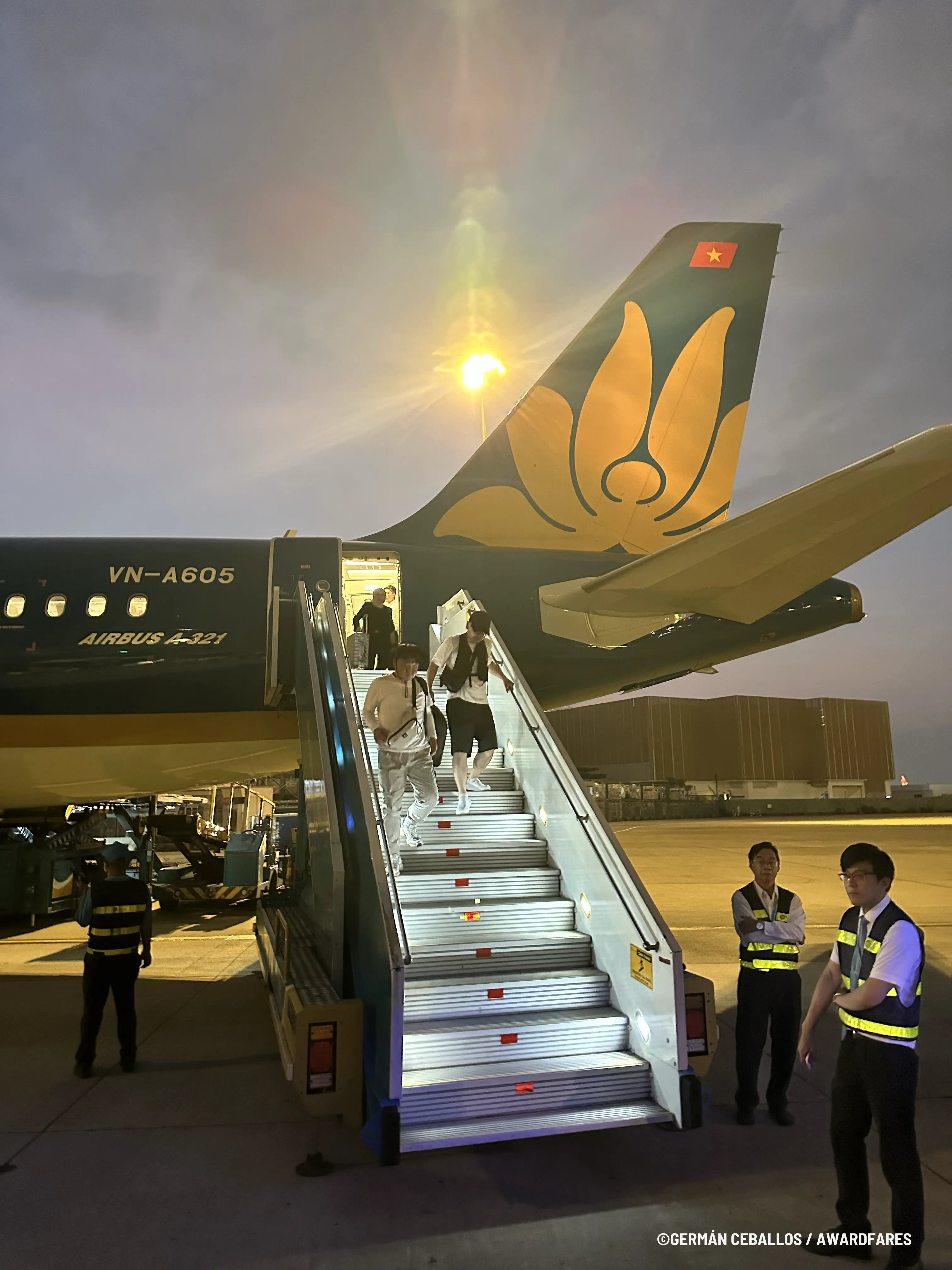 Vietnam Airlines Economy Class landing at Ho Chi Minh City