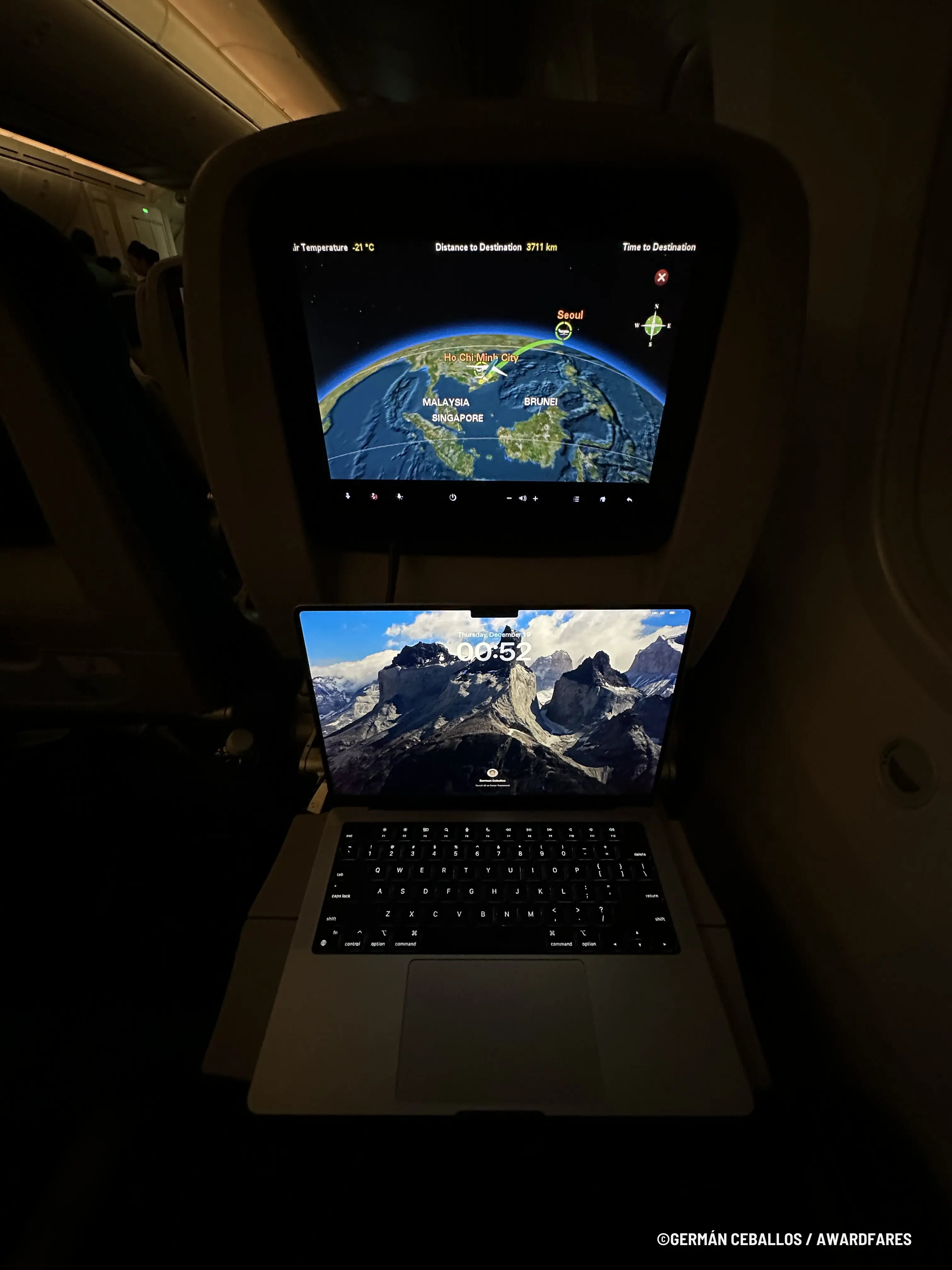 Tarjeta de seguridad en Clase Económica de Vietnam Airlines (787-10) Ho Chi Minh a Seúl