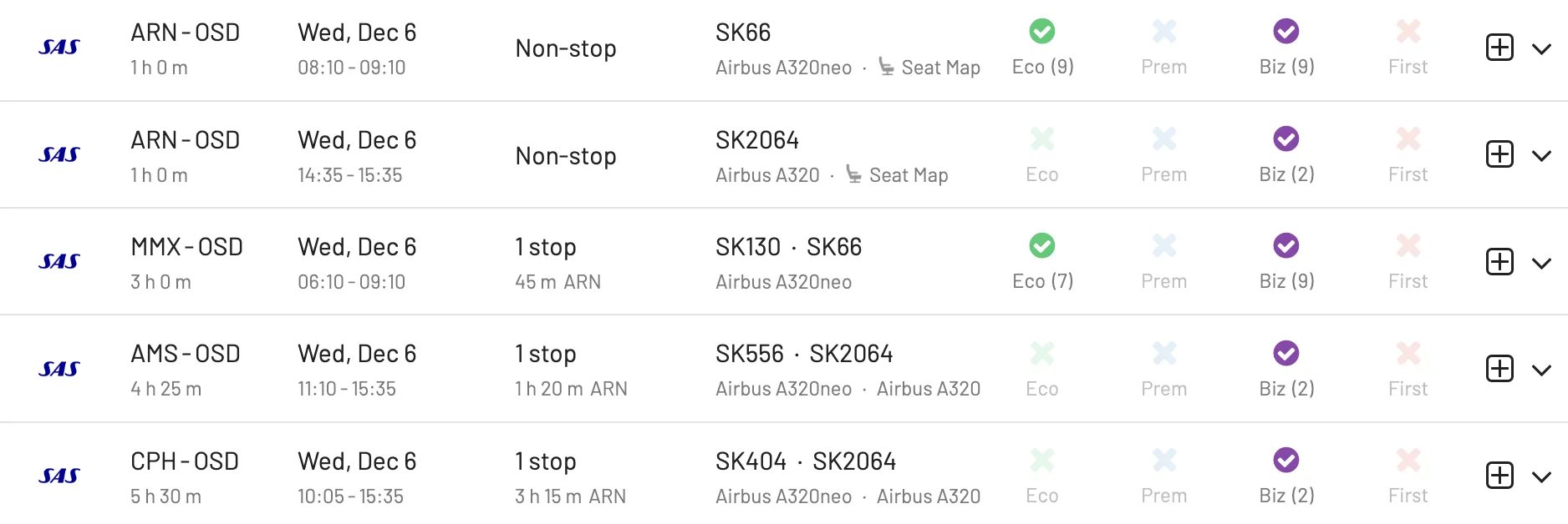 Fly to Östersund Airport with points.