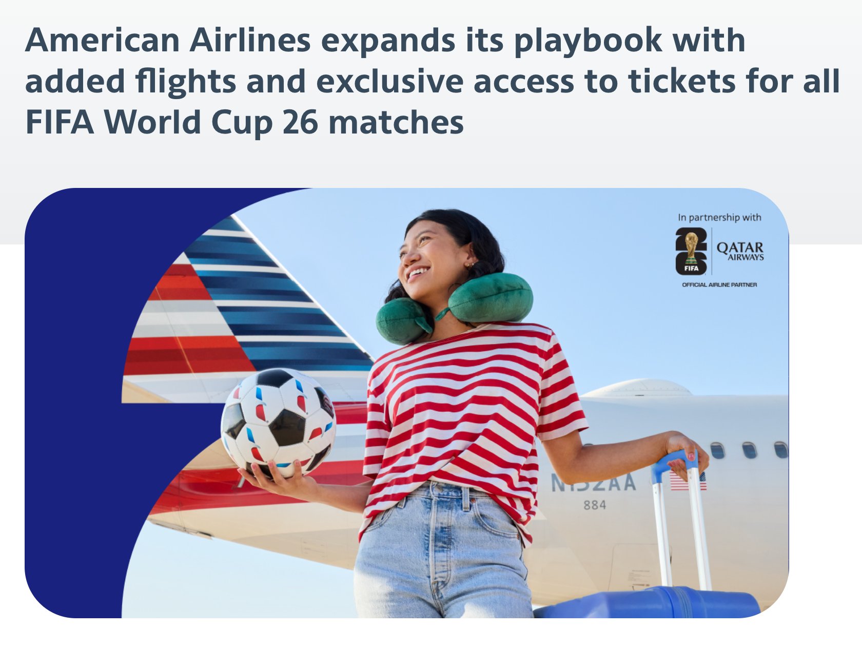 American Airliens announced increased capacity during the FIFA World Cup 2026